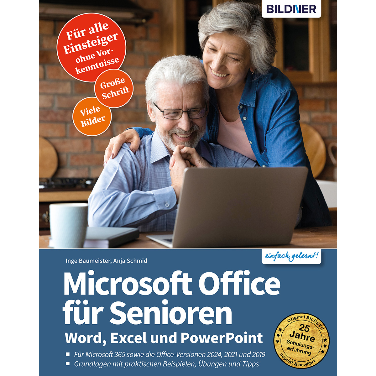 Senioren lernen Microsoft Office mit dem Buch, das für Einsteiger ohne Vorkenntnisse ist.