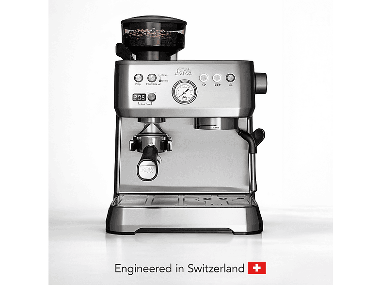 SOLIS Grind & Infuse PERFETTA, Typ 1019 Siebträgermaschine Silver
