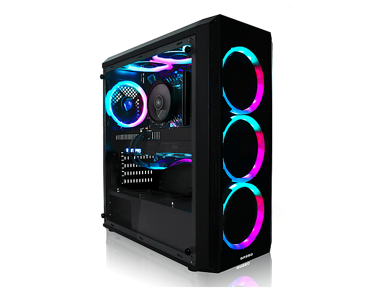 GREED MK2 Plus Intel  - 4K, Gaming PC mit Intel® Core™ i7 i7-12700F Prozessor, 32 GB RAM, 1 TB SSD, AMD Radeon™ RX 9060 XT, Windows 11 Pro