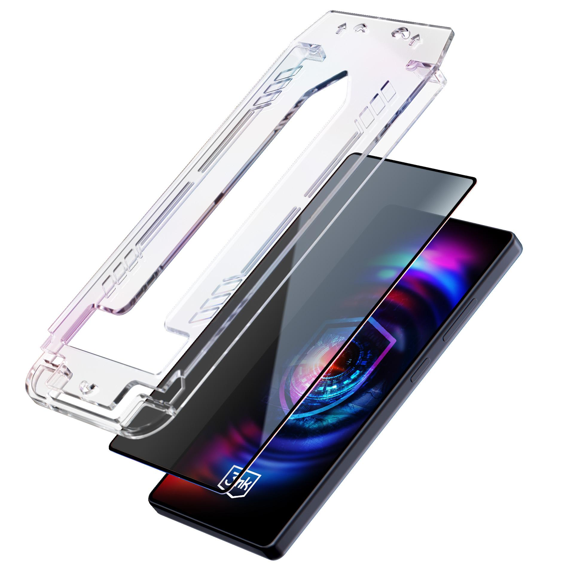 Una funda de teléfono transparente sobre un smartphone con pantalla colorida.