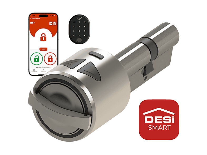 DESI Utopic R IOS/Android Uyumlu & Parmak İzi Okuyucu ve Dahili Tuş Takımlı Akıllı Kapı Kilidi