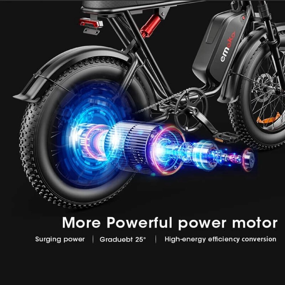 Illustrazione di un motore per bicicletta elettrica con componenti luminosi.