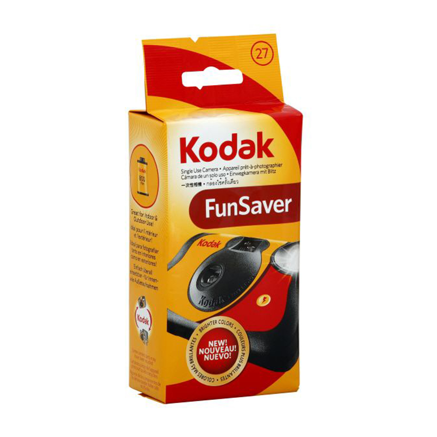 Kodak FunSaver Einwegkamera-Verpackung mit Bild einer Kamera.