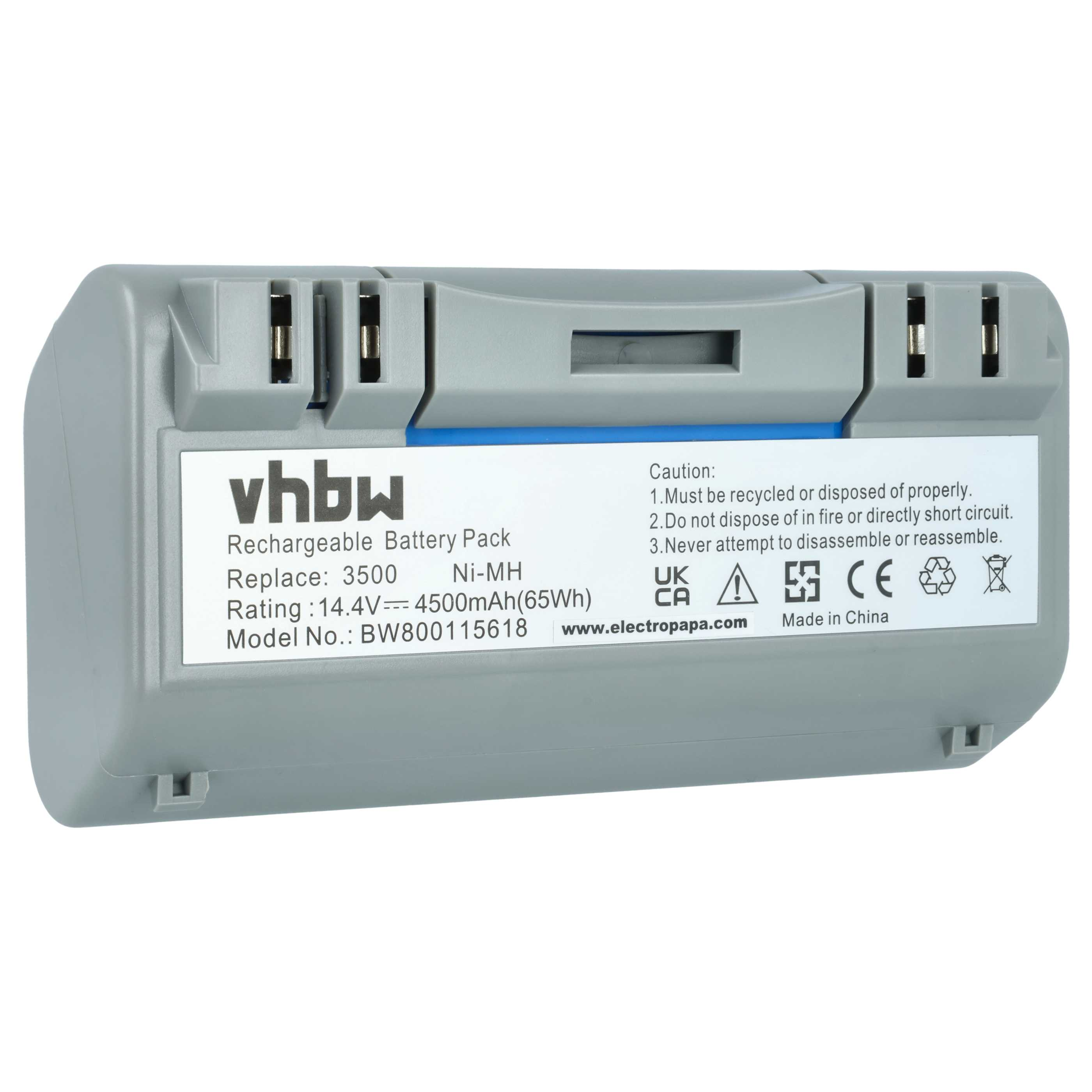 Grauer vhbw Akku, Ni-MH, 14.4V, 4500mAh, für 3500.