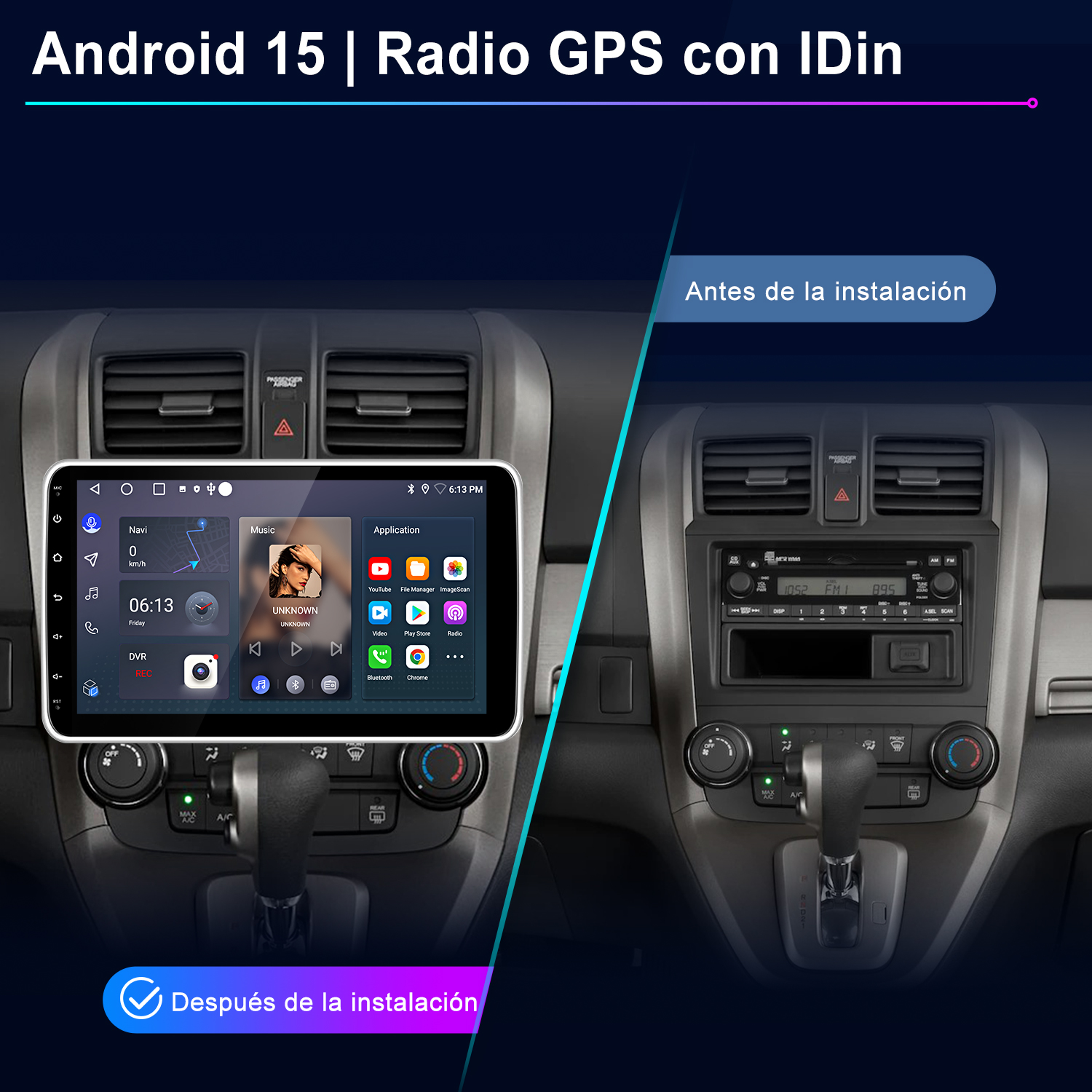 Antes y después: Mejora del sistema de infoentretenimiento del coche.