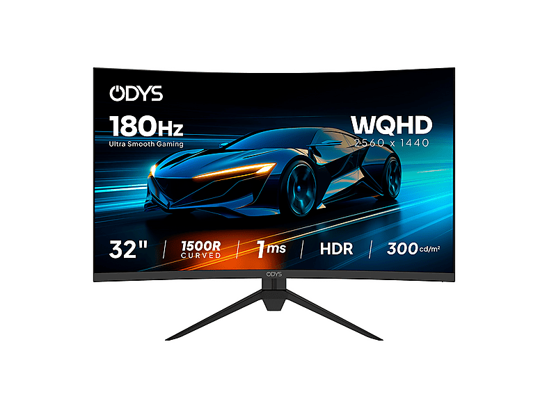 ODYS XP32-X 32 Zoll WQHD Monitor (1 ms Reaktionszeit , 180 Hz