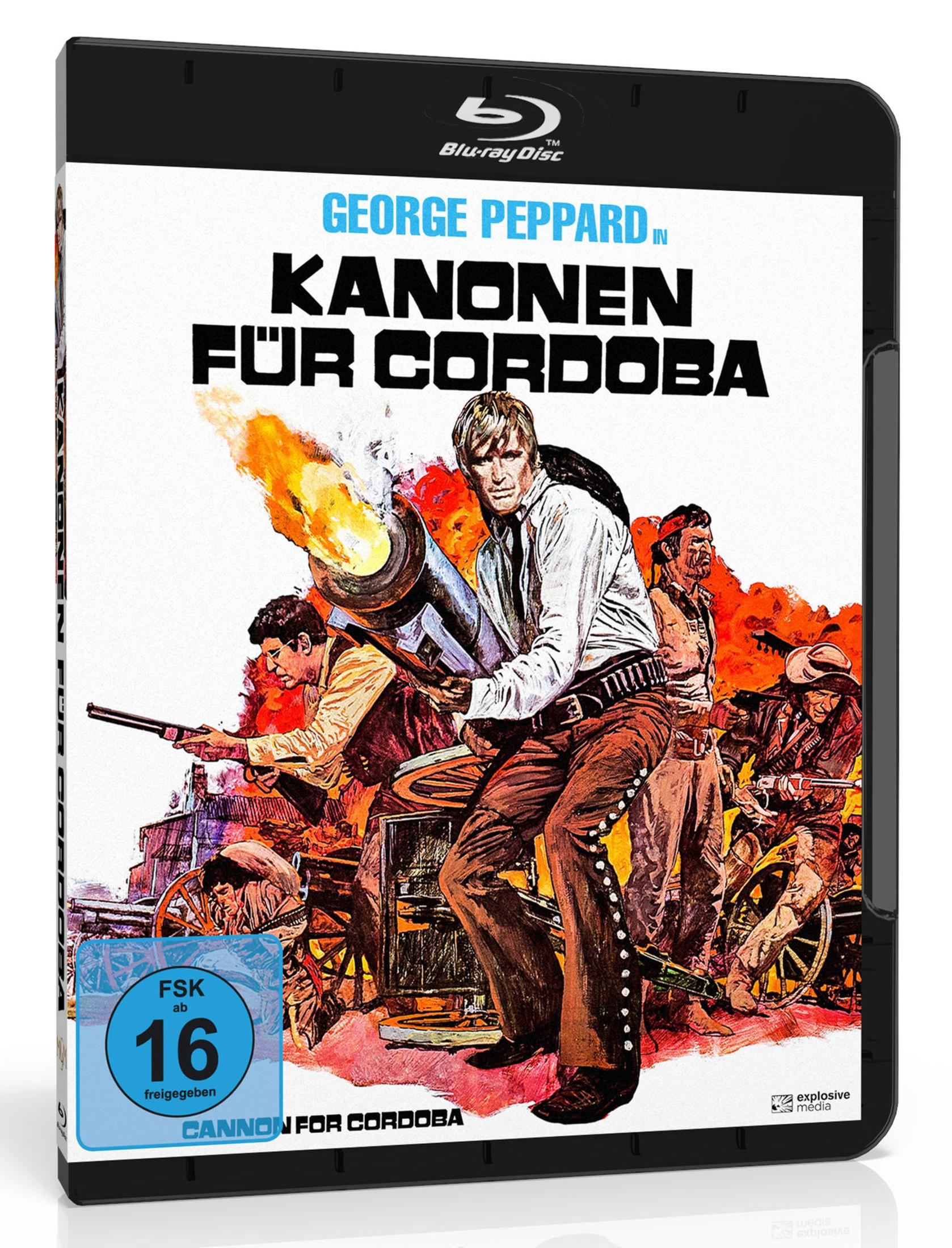 Copertina Blu-ray: George Peppard con un cannone, scena d'azione con esplosioni.