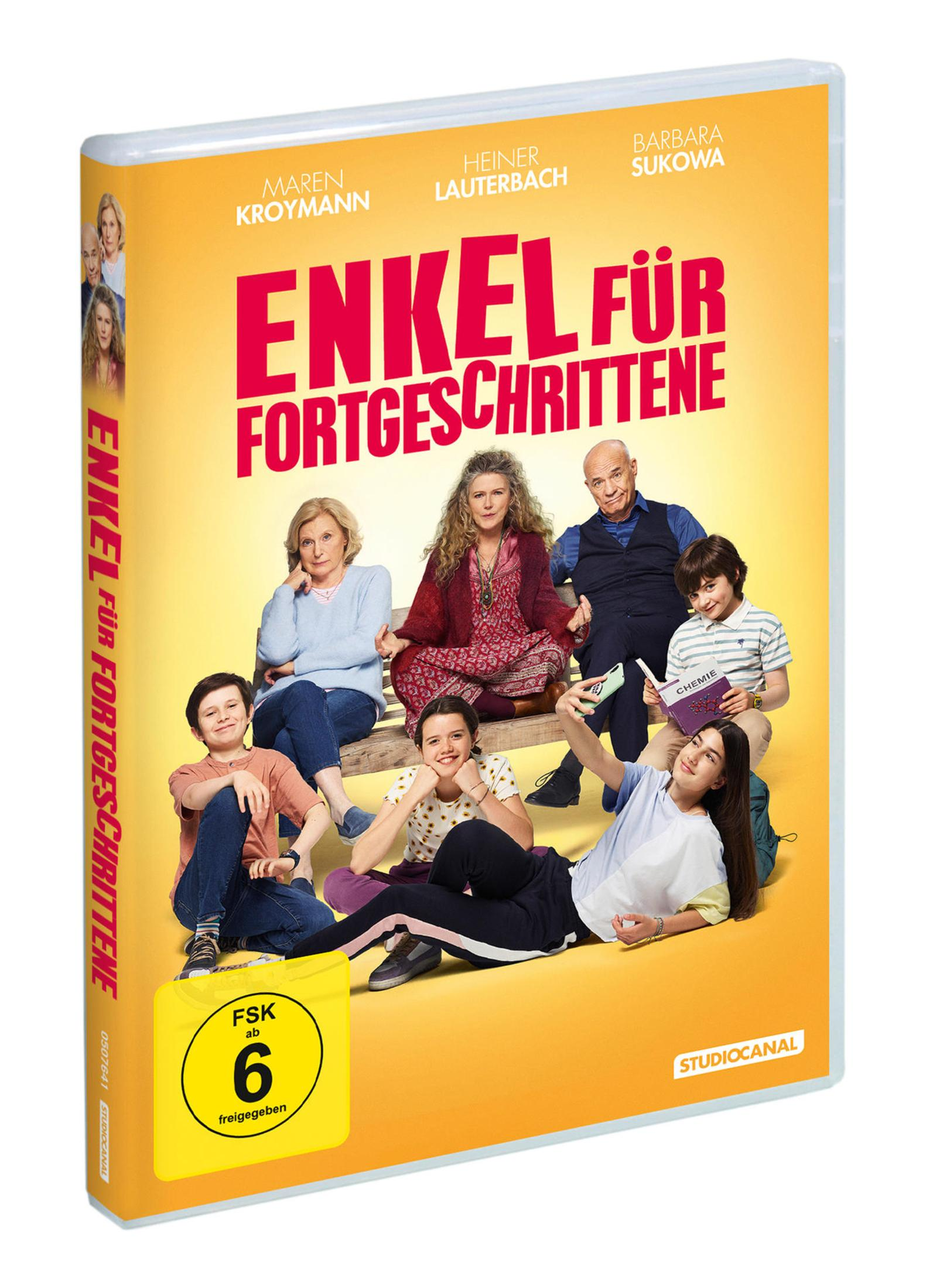 Copertina DVD con una famiglia e il titolo 'Enkel für Fortgeschrittene'.
