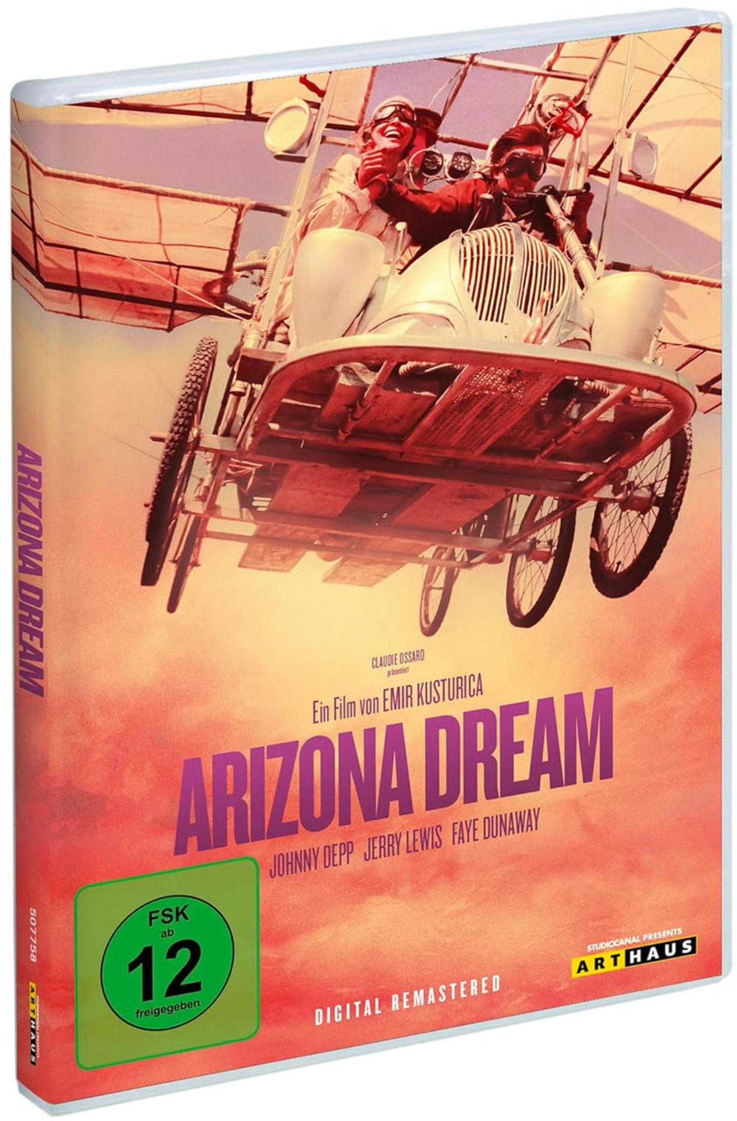 Un aeroplano con tre persone, che rappresenta Arizona Dream.
