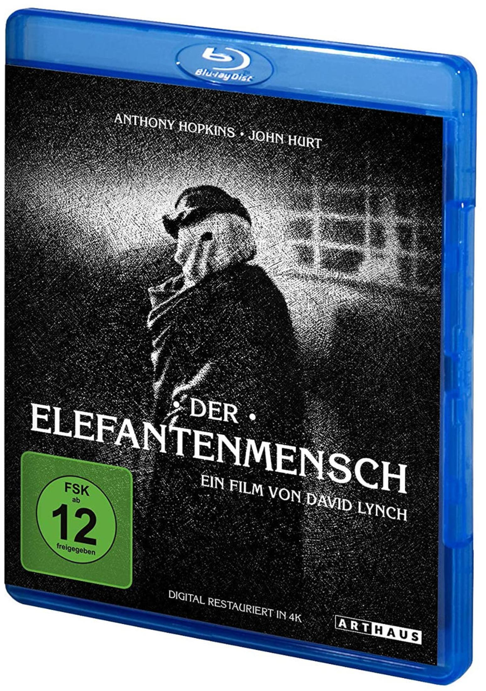 Custodia Blu-ray del film "L'uomo elefante" con rating FSK 12.