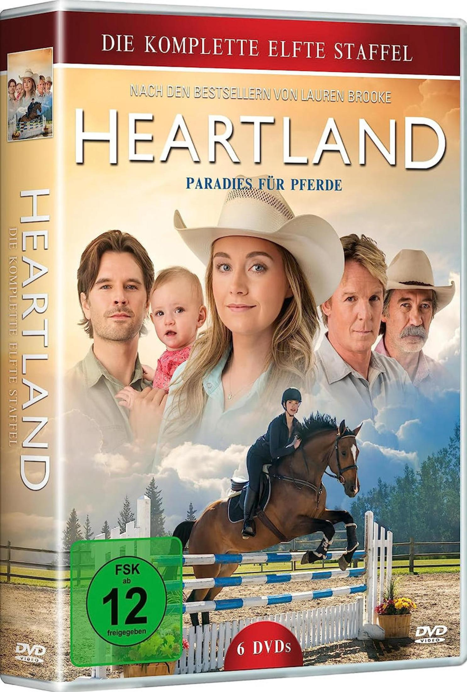 Copertina DVD: Famiglia e cavaliere con cavallo davanti al cielo, FSK 12.