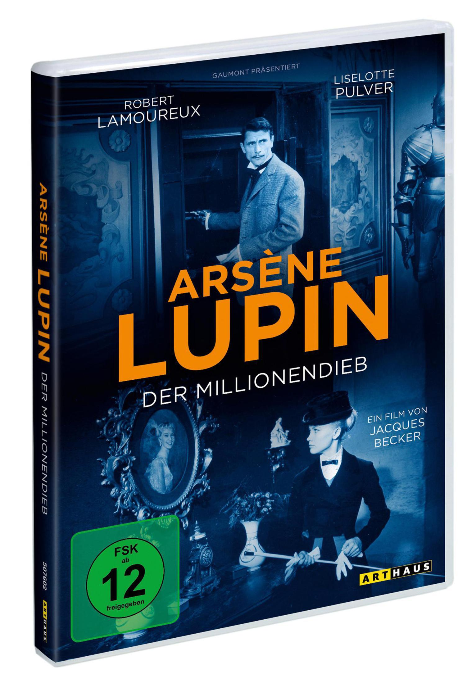 DVD-Cover von Arsène Lupin: Der Millionendieb mit Robert Lamoureux und L. Pulver.