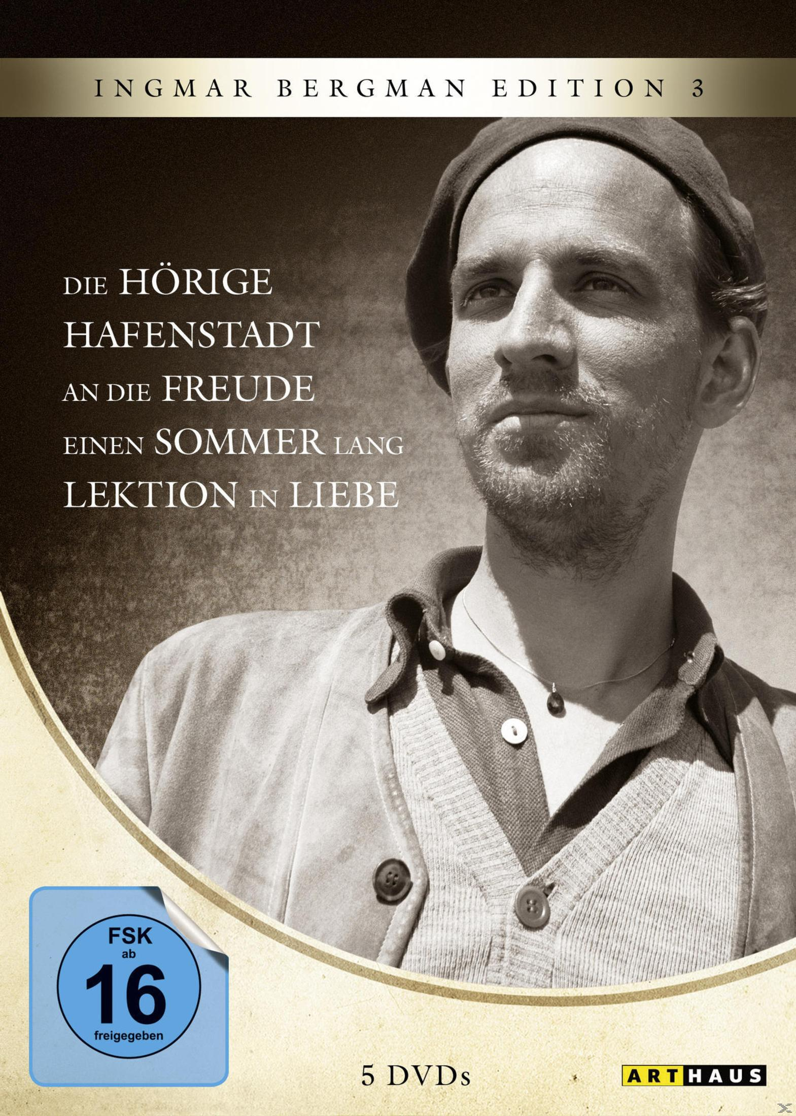 Copertina DVD: Uomo con berretto, testo "Ingmar Bergman Edition 3"