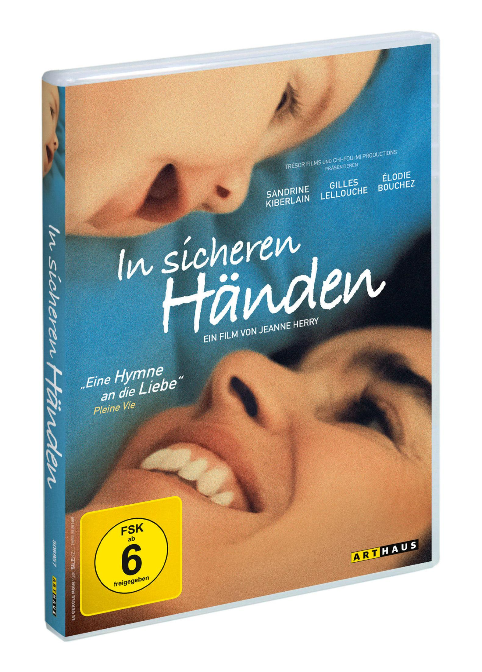 Copertina DVD di 'In sicheren Händen' con primi piani di volti e logo FSK.