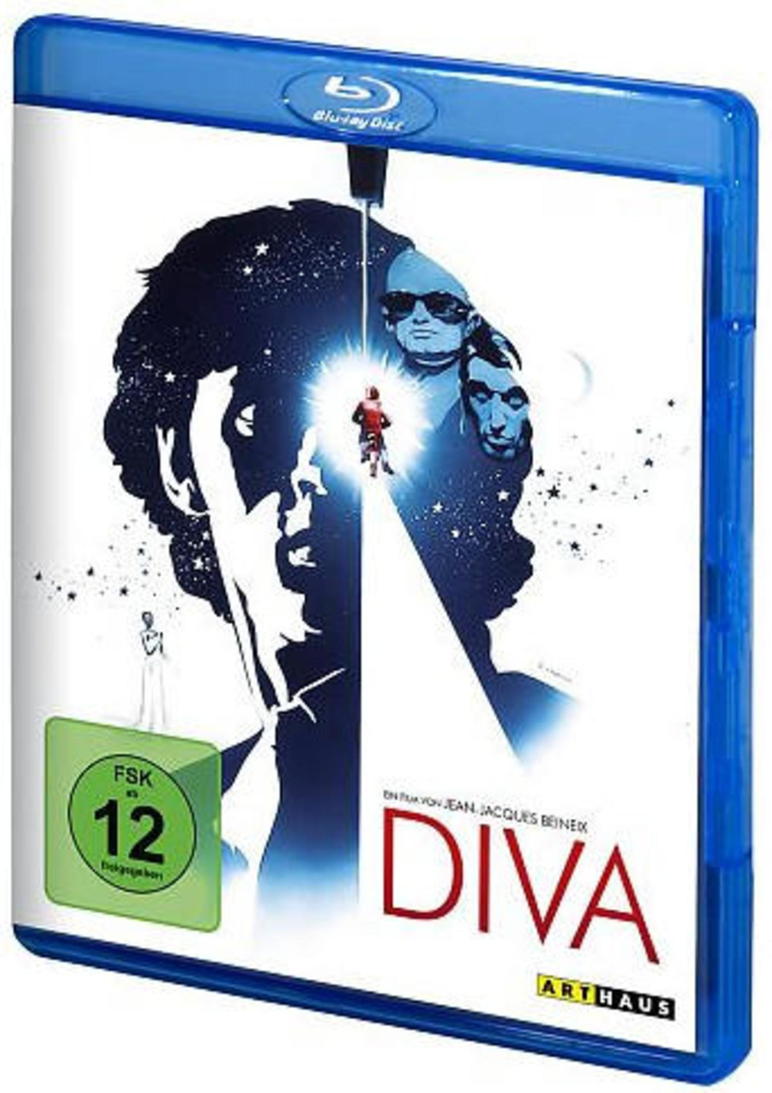 Custodia Blu-ray "Diva" con bollino FSK 12 e artwork stilizzato.