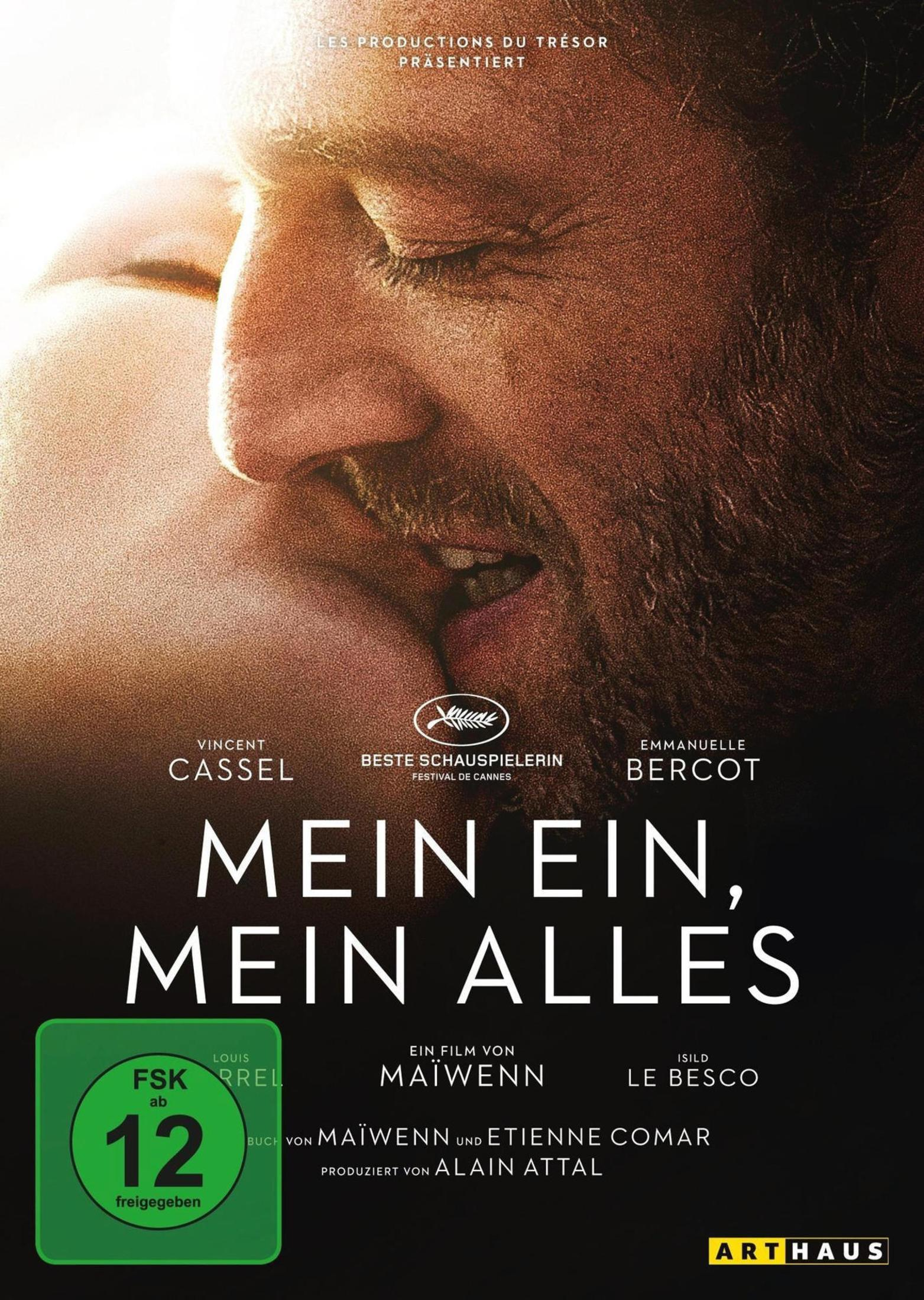 Poster del film: Primo piano di due volti, titolo "Mon Roi" e rating FSK 12.