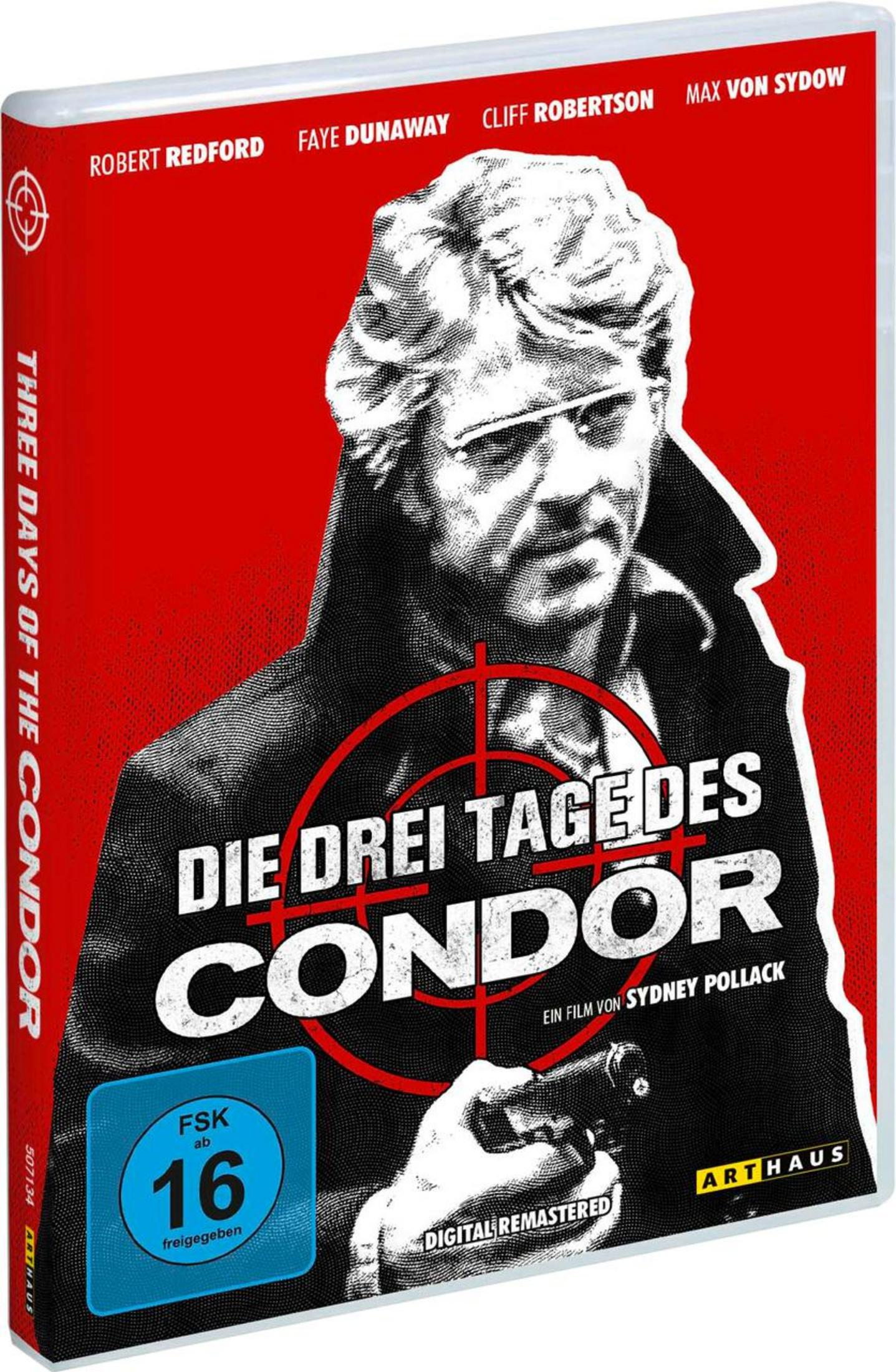 Poster del film con Robert Redford che tiene una pistola. Titolo: Condor.