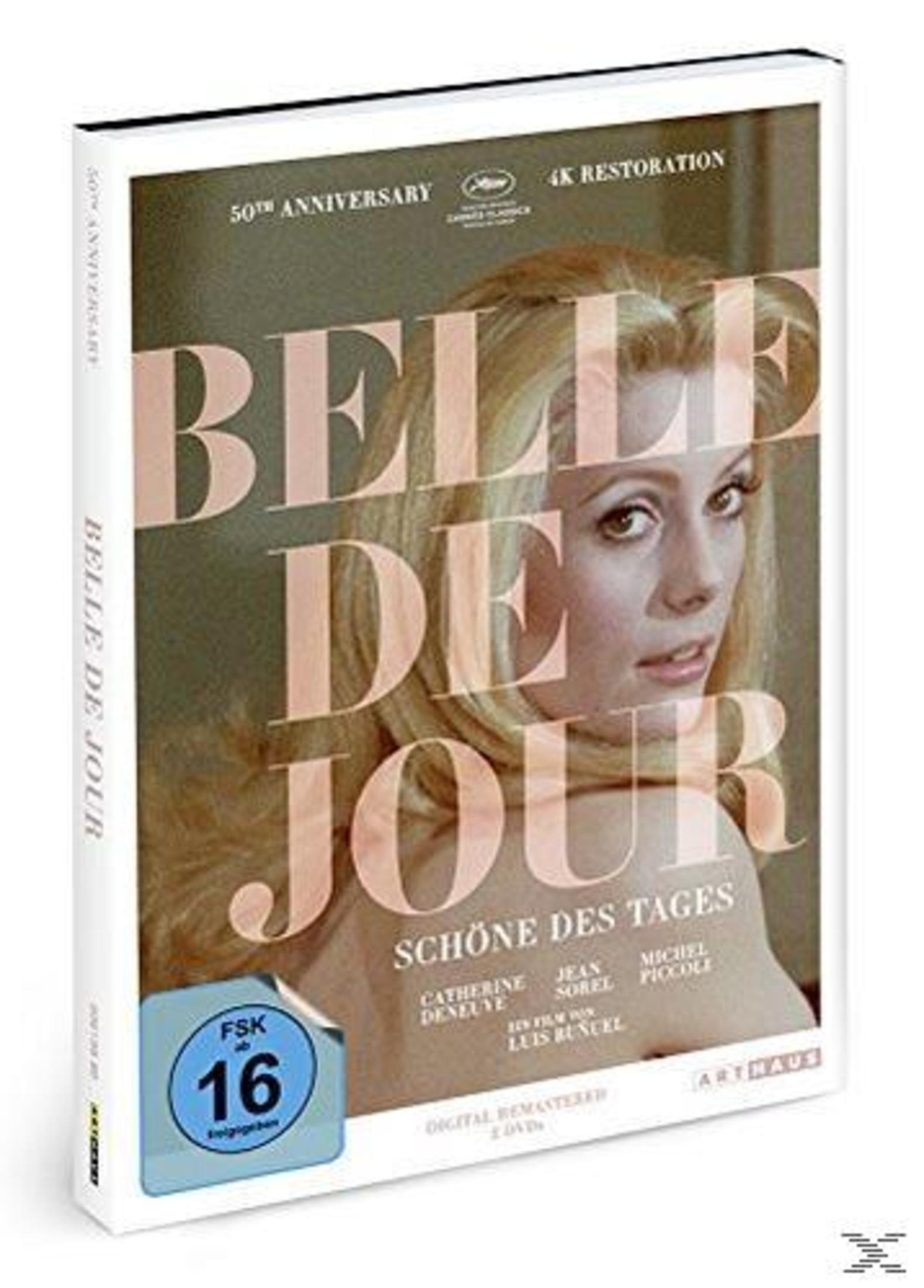 Copertina DVD Belle de Jour con Catherine Deneuve e rating FSK 16.