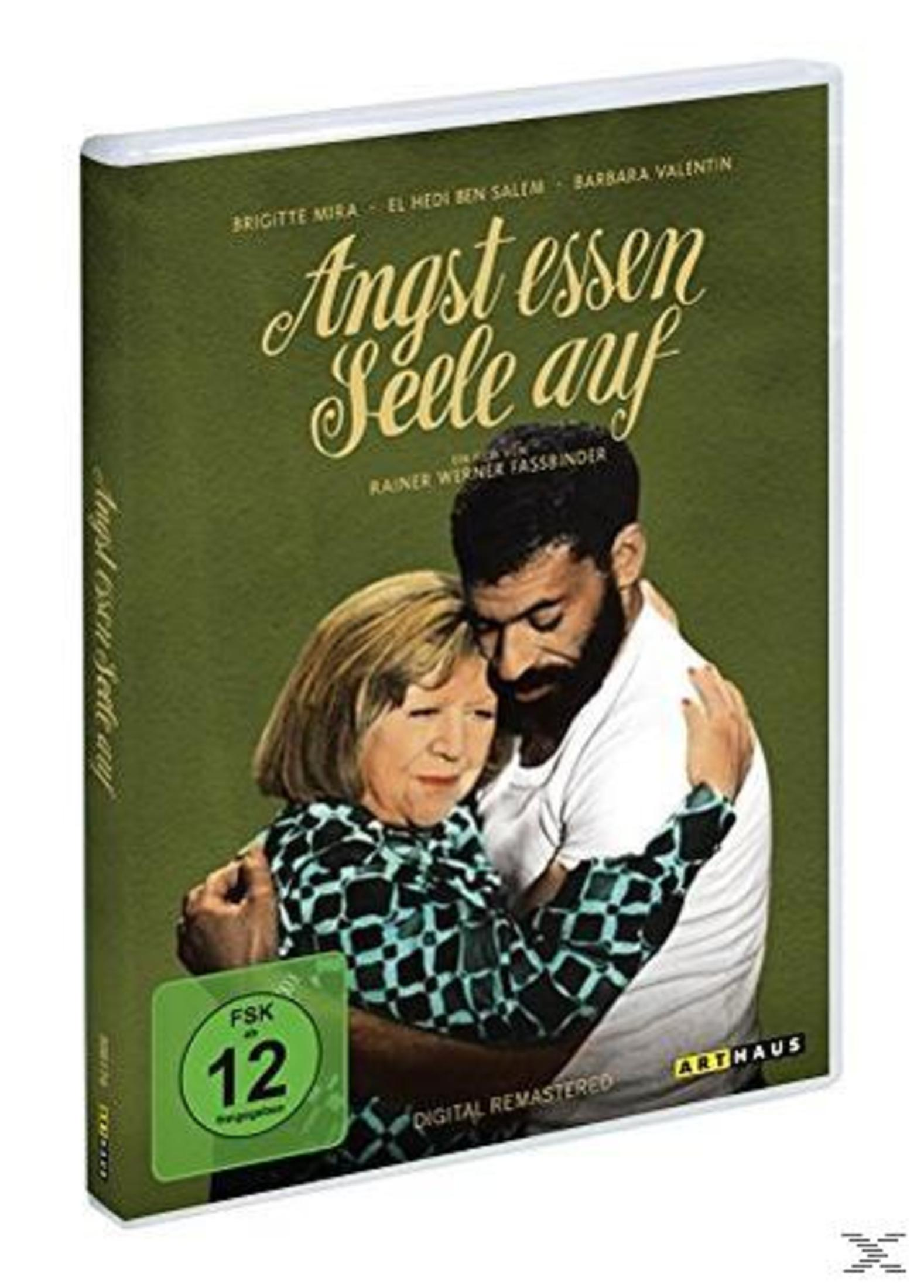 Copertina DVD: Uomo e donna si abbracciano. Titolo: Angst essen Seele auf.