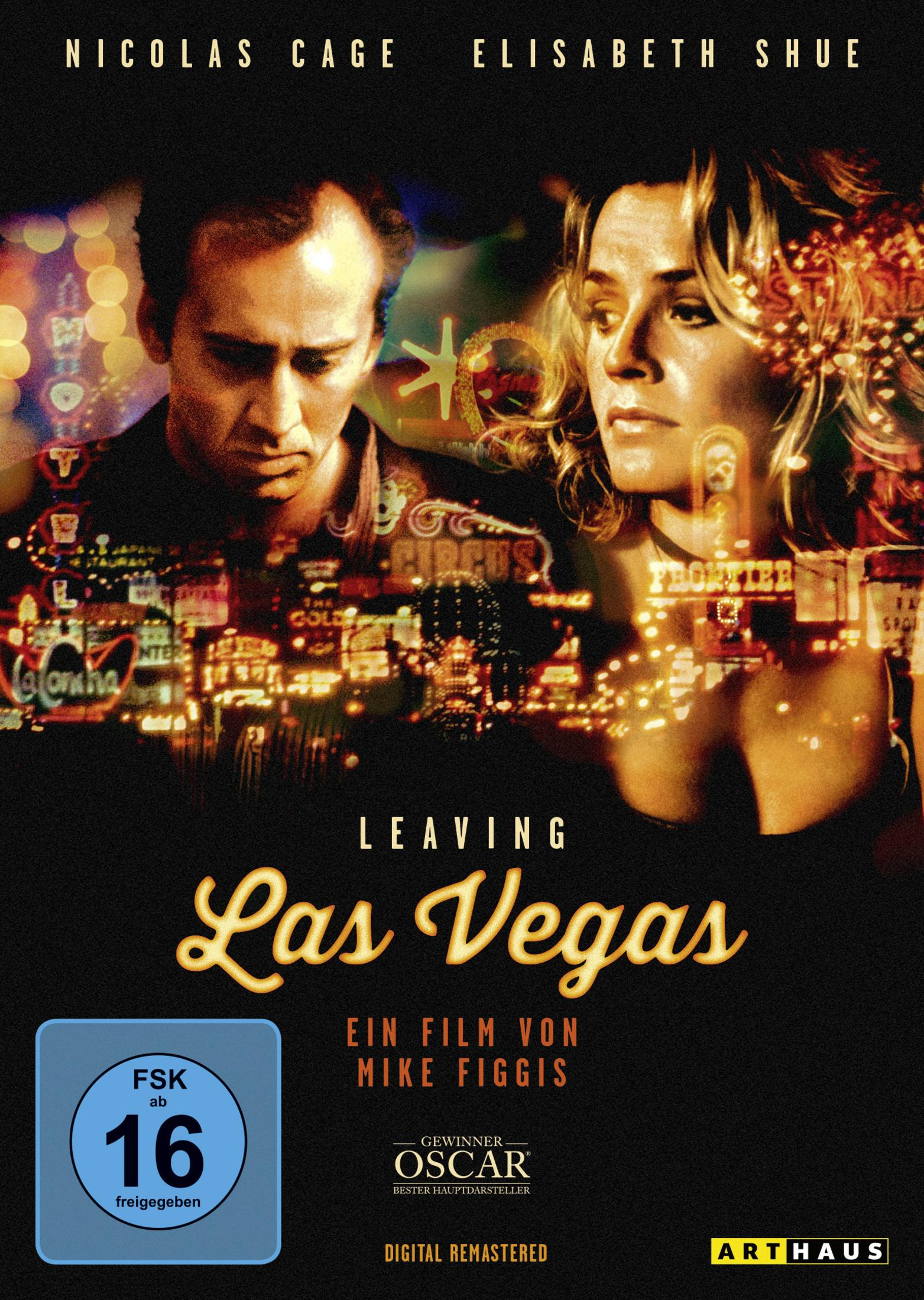 Nicolas Cage ed Elisabeth Shue davanti alle luci al neon di Las Vegas.