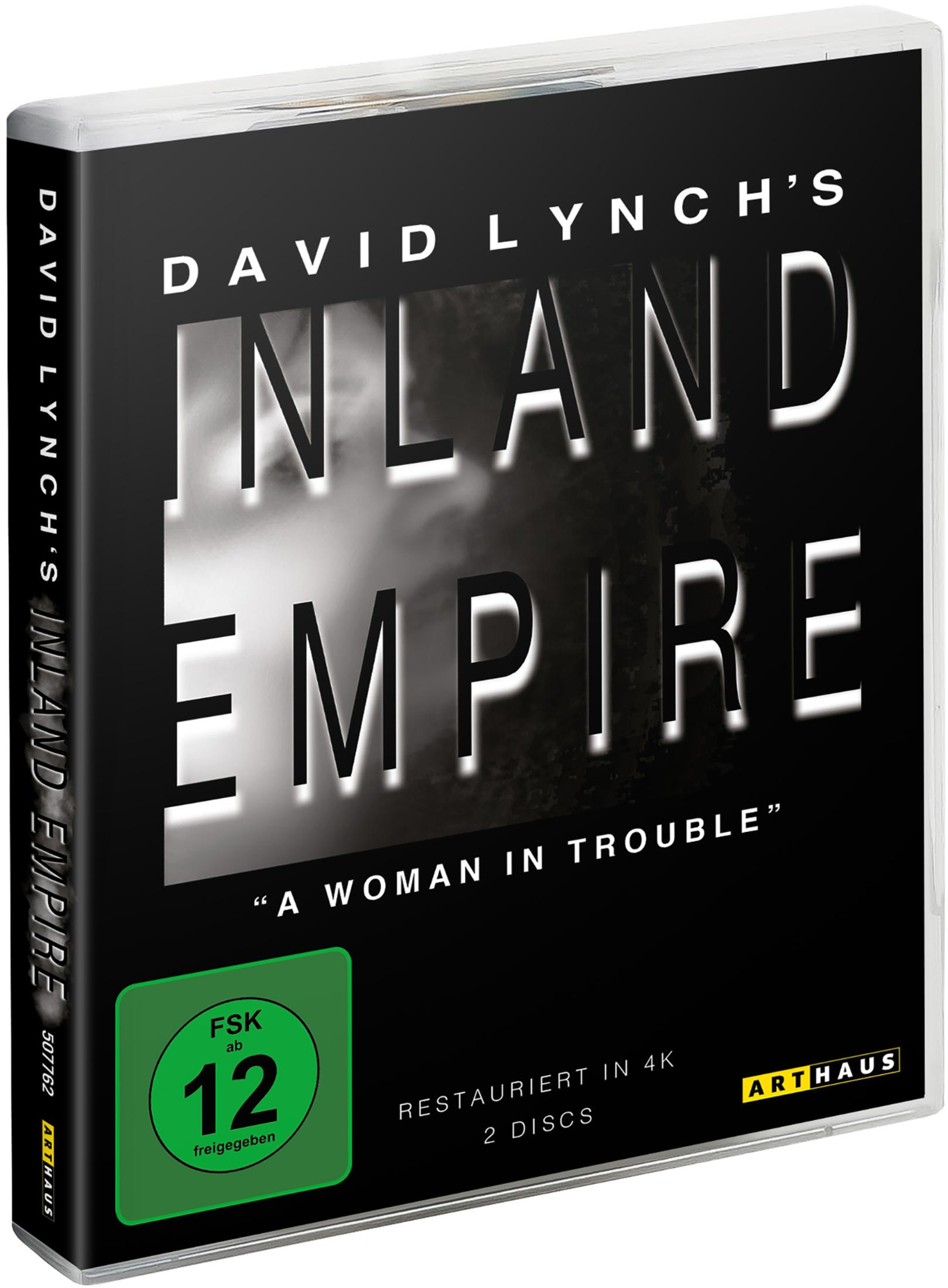 Custodia DVD di Inland Empire di David Lynch, FSK 12, restaurato in 4K.