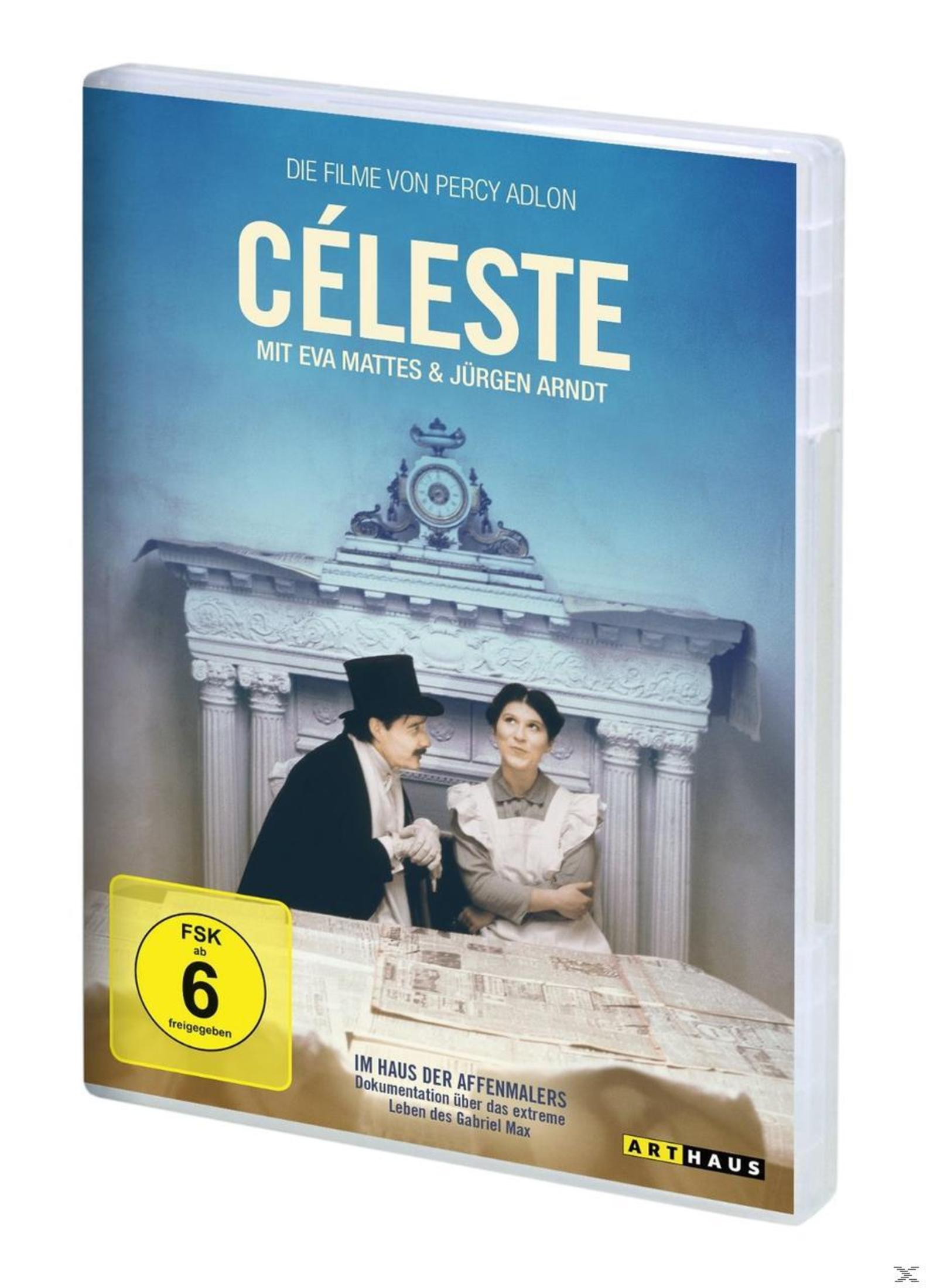 DVD-Cover für Céleste mit einem Mann und einer Frau vor einer Uhr.