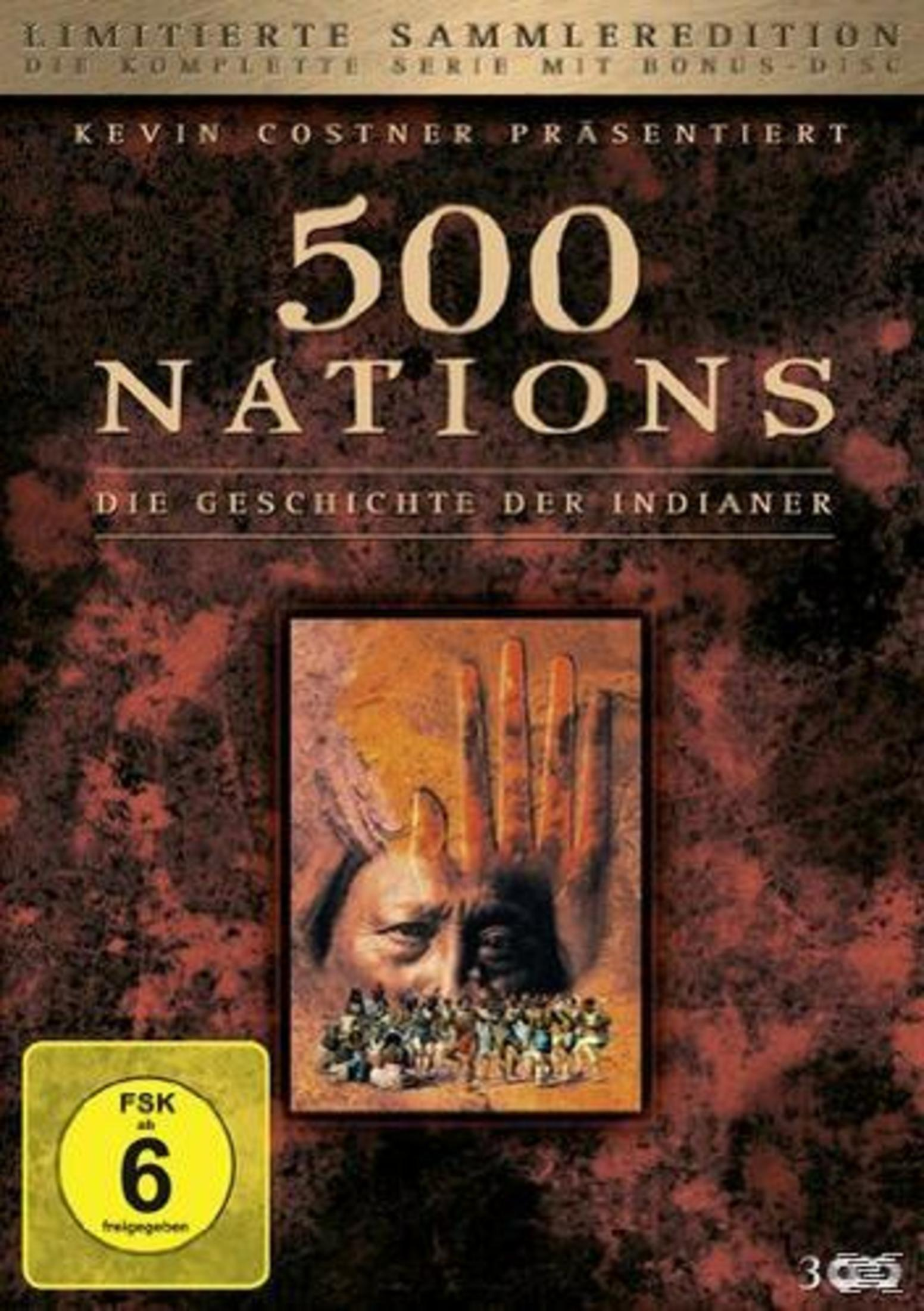 Copertina DVD: 500 Nazioni, la storia dei nativi americani, con logo FSK 6.