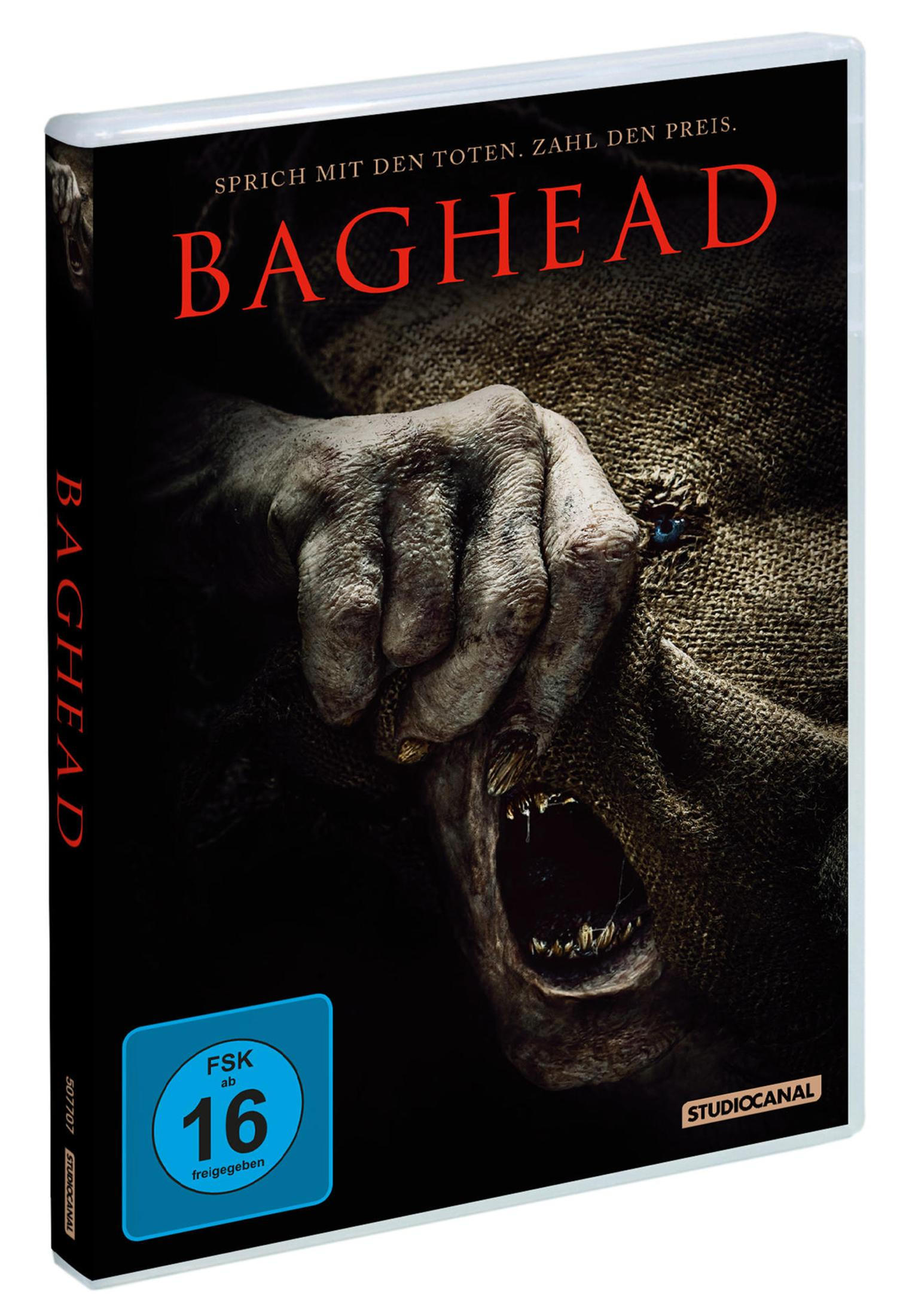 Copertina DVD con figura spaventosa con testa di sacco e bocca insanguinata.