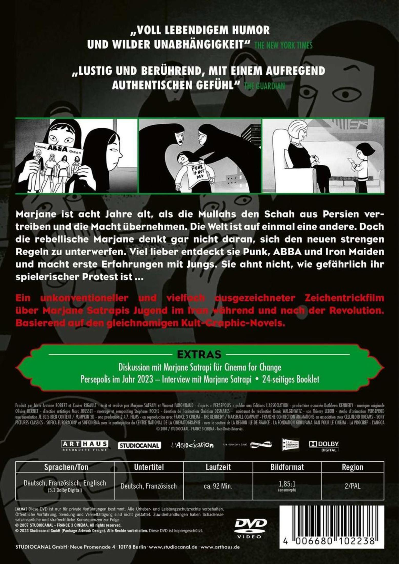 Filmcover mit Zitaten, Bildern aus dem Film und technischen Details.