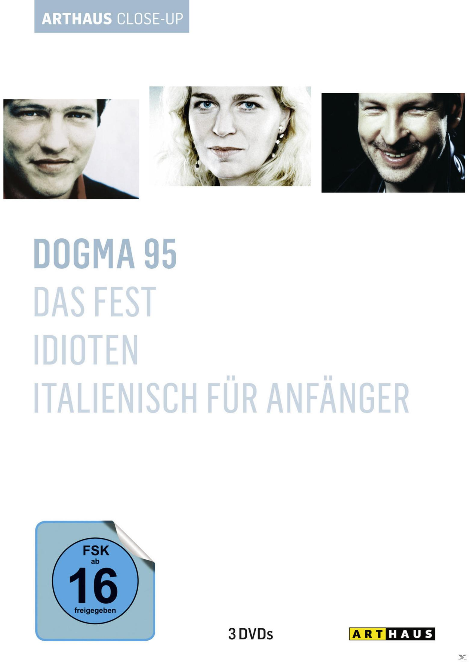 Tre ritratti, titoli film e sigillo FSK-16 su copertina DVD.