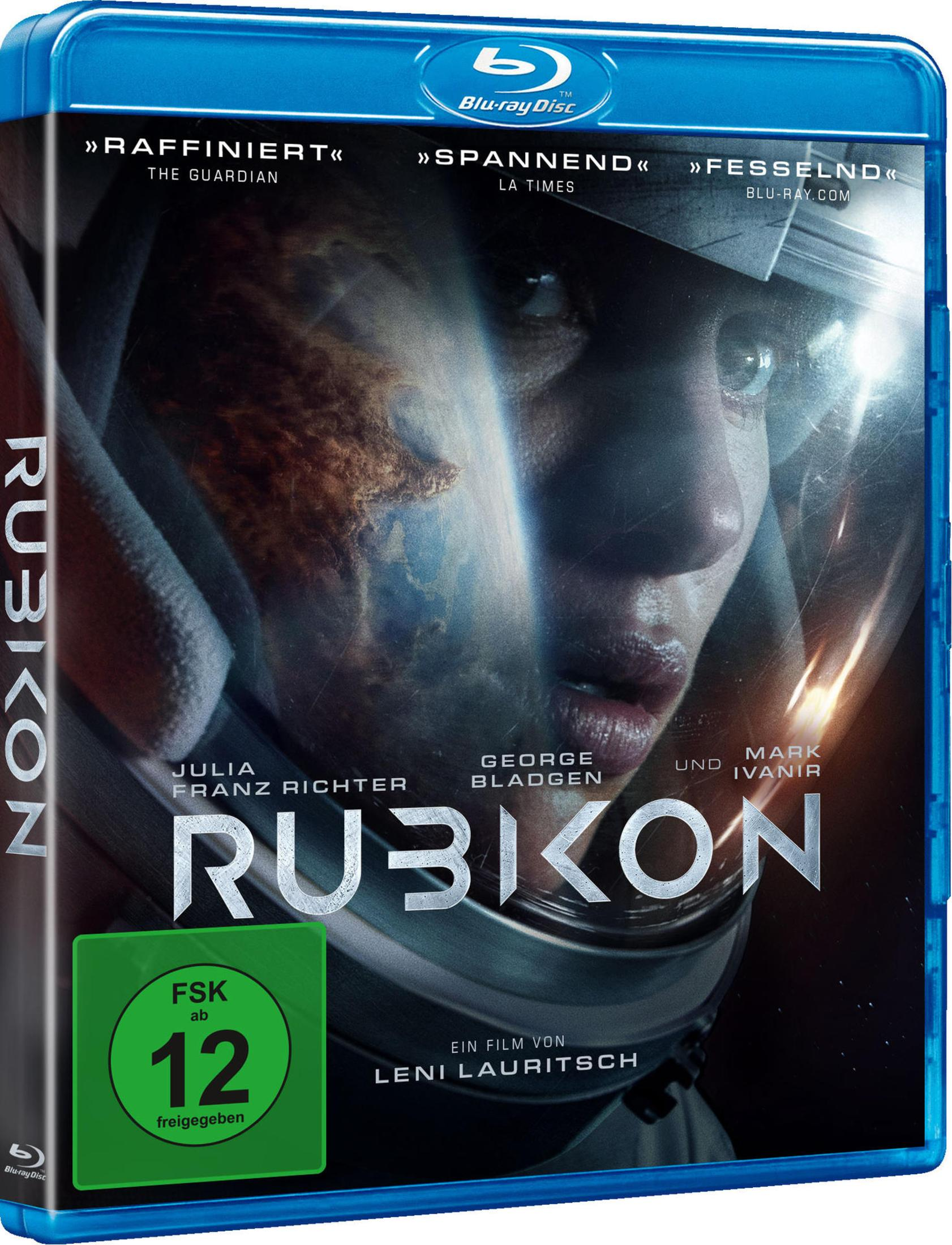 Custodia Blu-ray con volto di astronauta, titolo RUBIKON, FSK 12.
