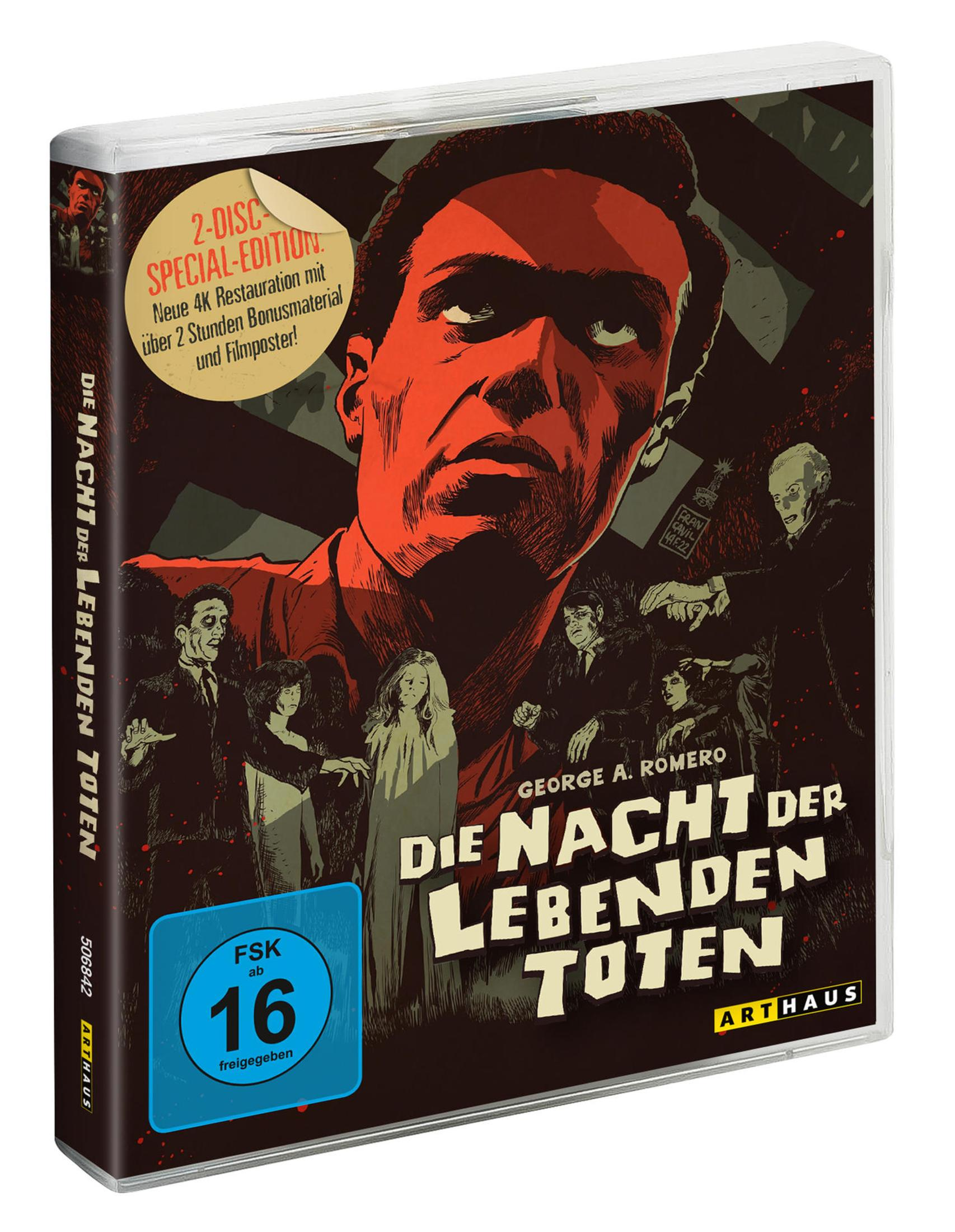 Copertina film: "La notte dei morti viventi" Edizione Speciale con zombie e bollino FSK 16.
