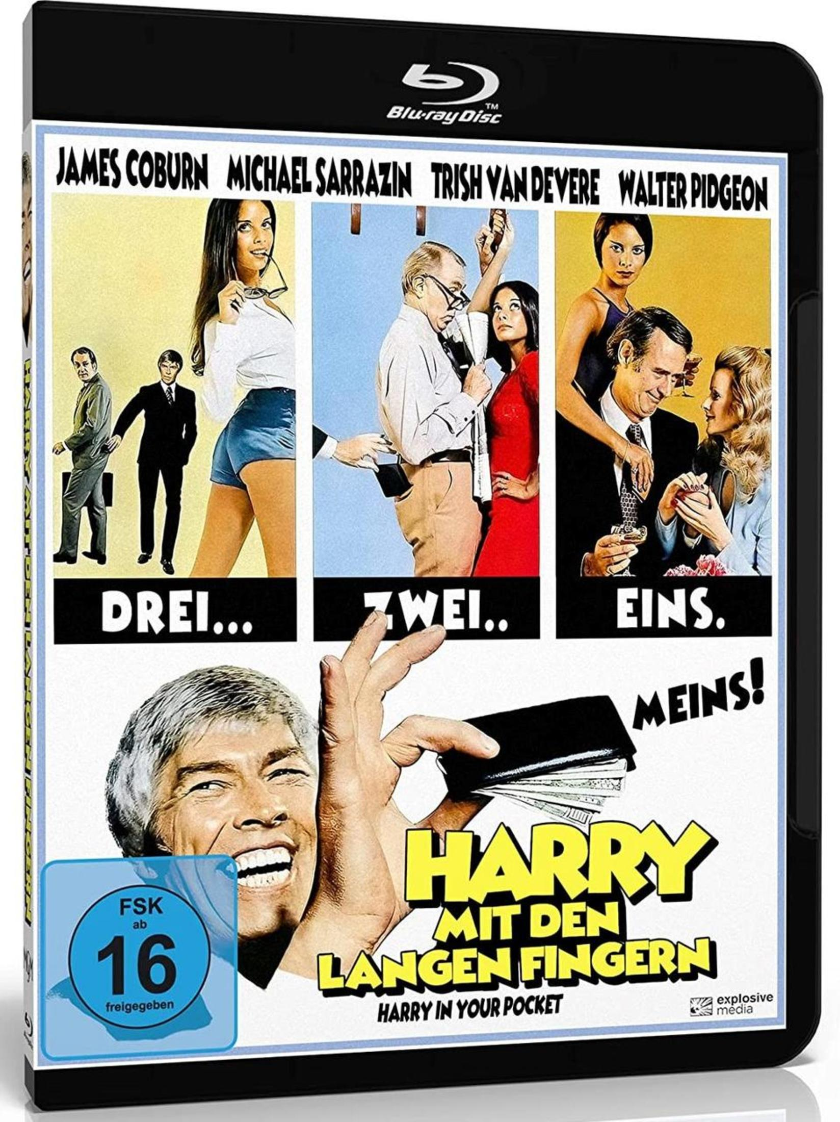 Poster del film: James Coburn ride tenendo soldi. Titolo: Harry in Your Pocket.