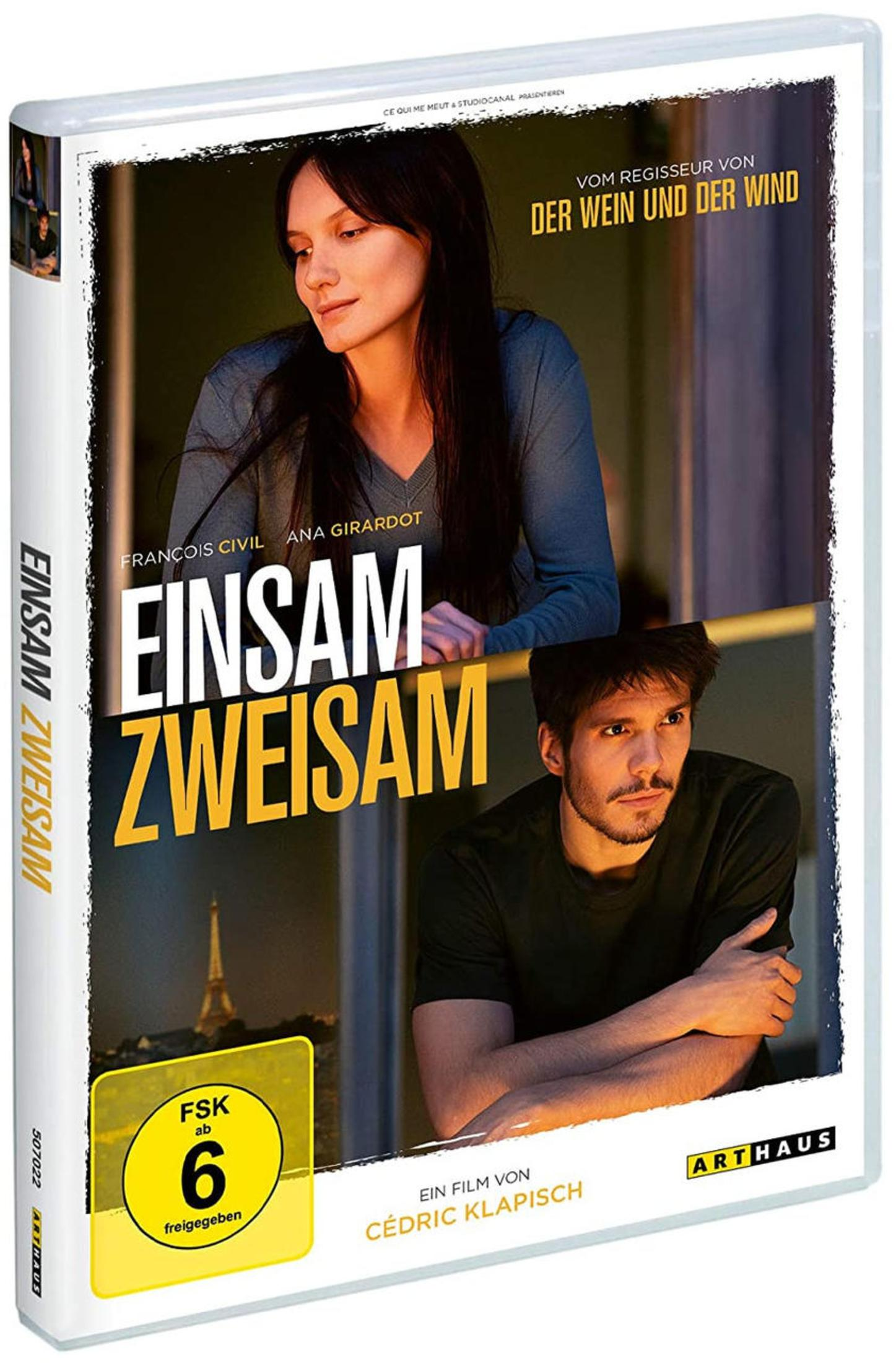 Copertina DVD con donna e uomo, titolo "EINSAM ZWEISAM", FSK 6.