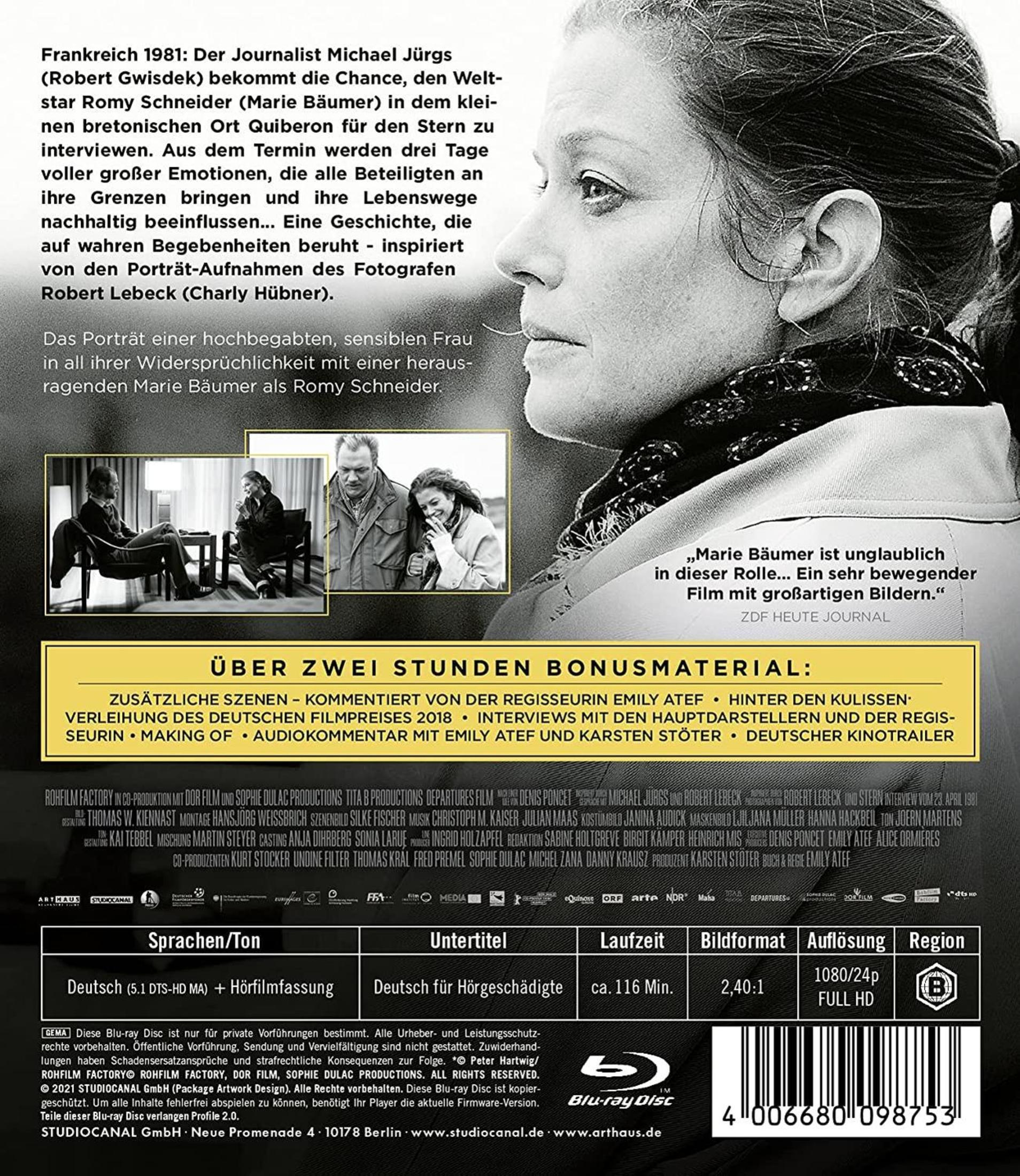 Copertina del film con ritratto di Romy Schneider e dettagli del film. Testo su contenuti ed extra.