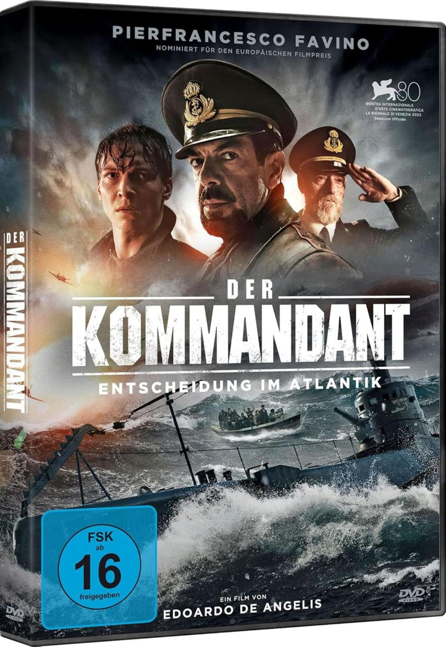 Locandina film: Tre uomini in uniforme, sottomarino nell'Atlantico, "Il Comandante"