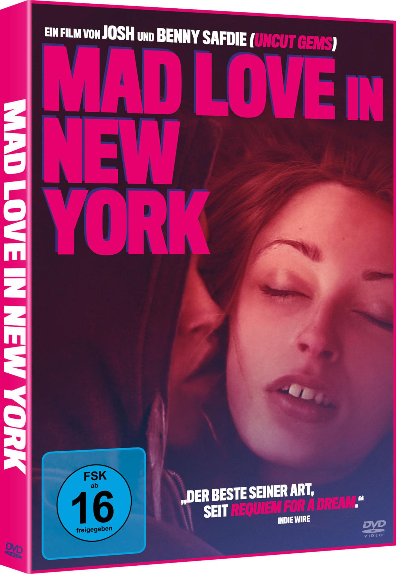 Poster del film Mad Love in New York con gli occhi di una donna.
