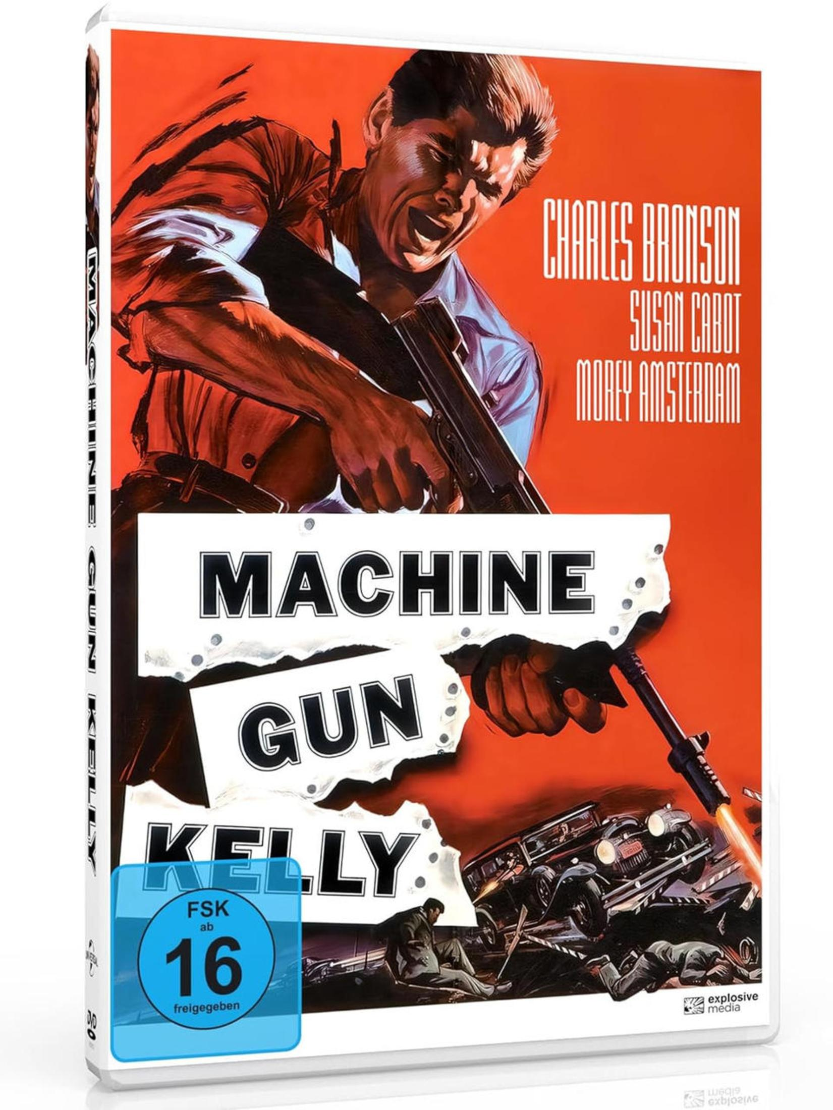 Poster film: Uomo con pistola, auto che esplode, Charles Bronson, FSK 16.