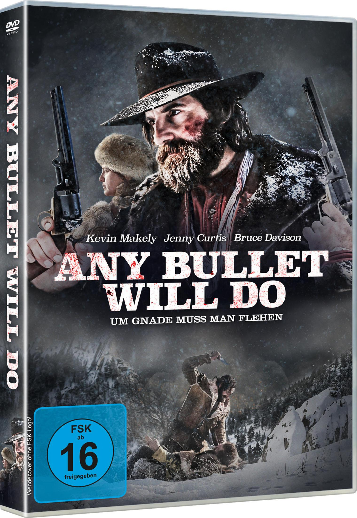 Copertina DVD con uomini sulla neve che tengono rivoltelle e un coltello.