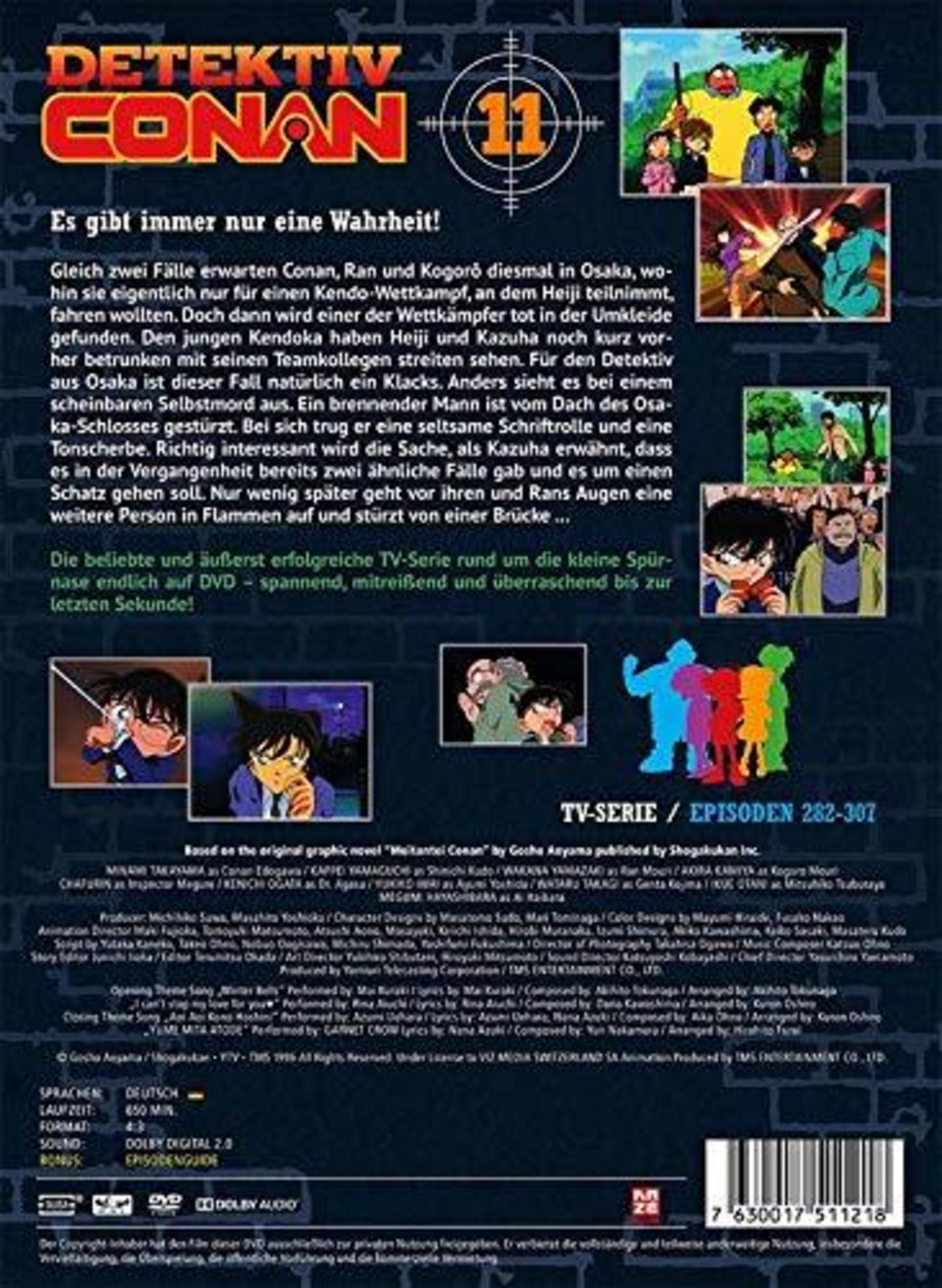 Copertina DVD Detective Conan con scene anime, titolo e info episodi.