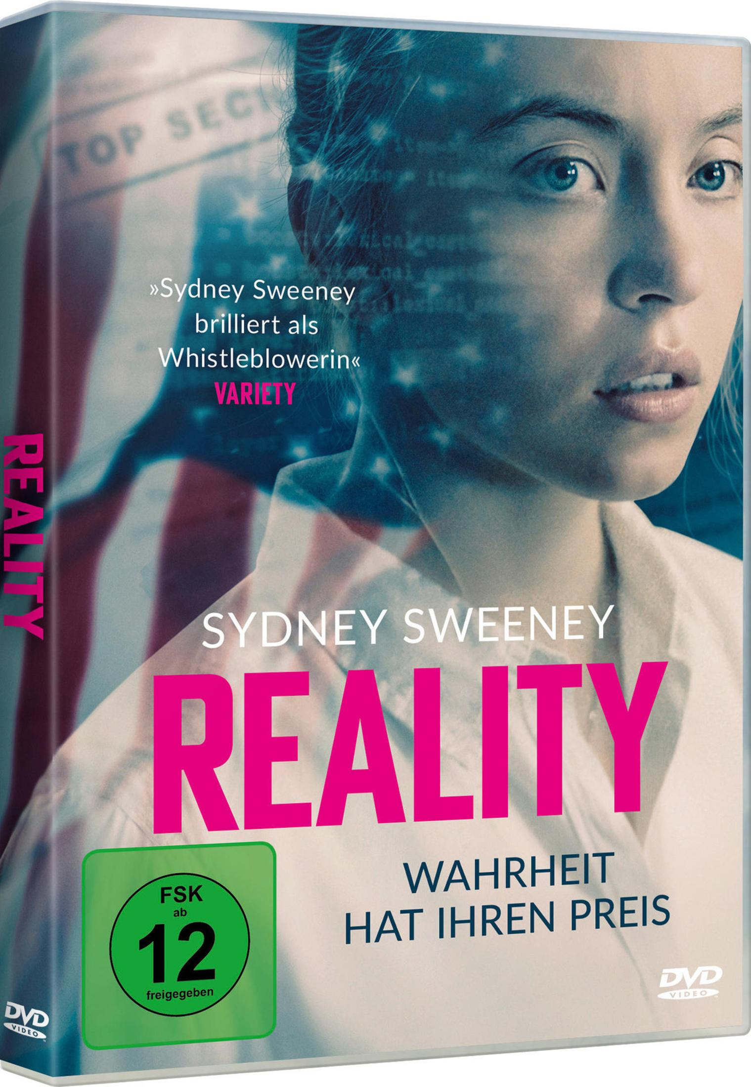 Copertina DVD: Sydney Sweeney come whistleblower con bandiera USA sullo sfondo. FSK 12.
