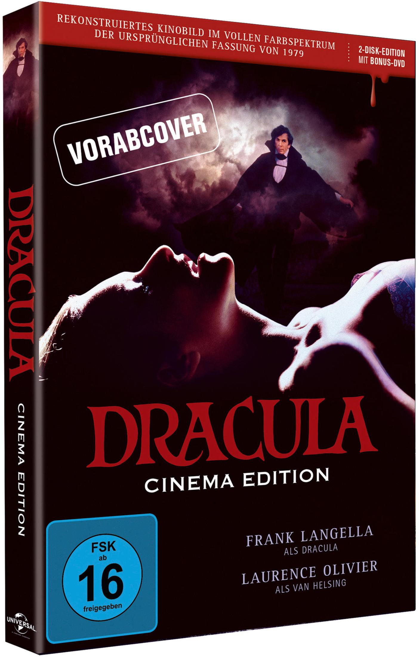 Copertina DVD Dracula Edizione Cinema con Frank Langella nel ruolo di Dracula.