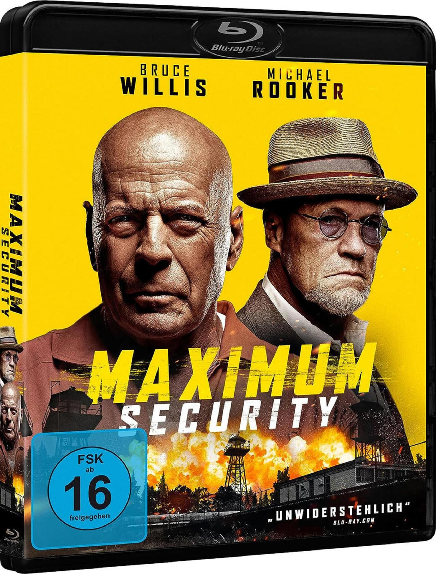 Copertina Blu-ray: Bruce Willis e Michael Rooker davanti a esplosioni.