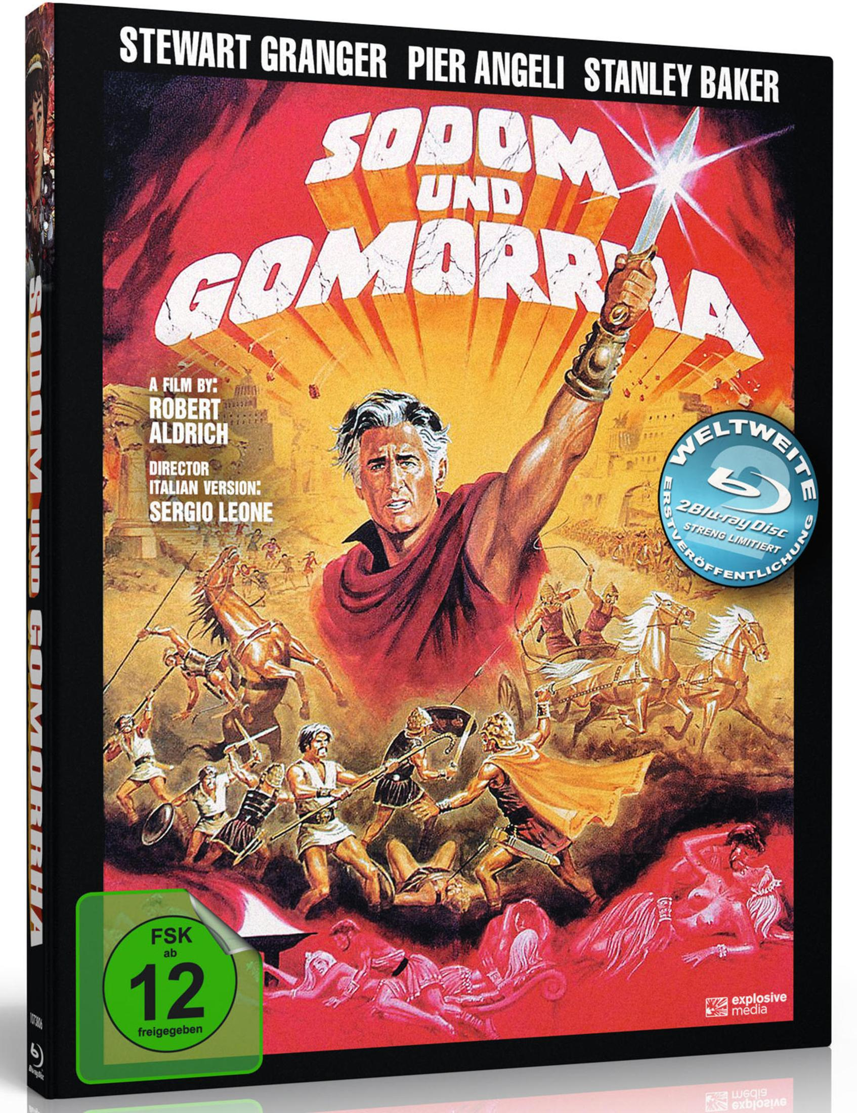 Poster del film: Uomo con spada, carro a cavalli, uomini che combattono, colori rosso e giallo.