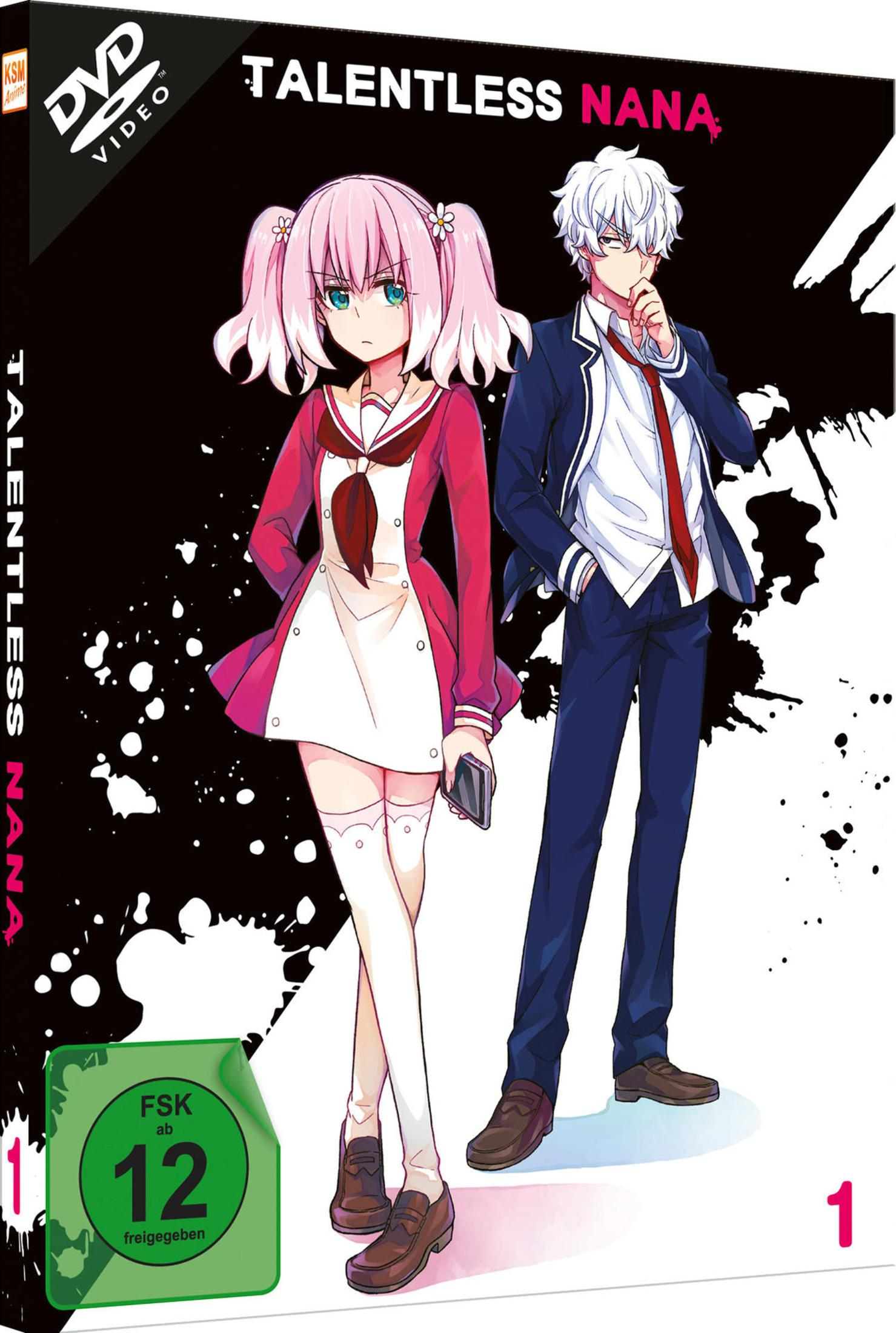 Copertina DVD anime: ragazzo capelli bianchi, ragazza trecce rosa.