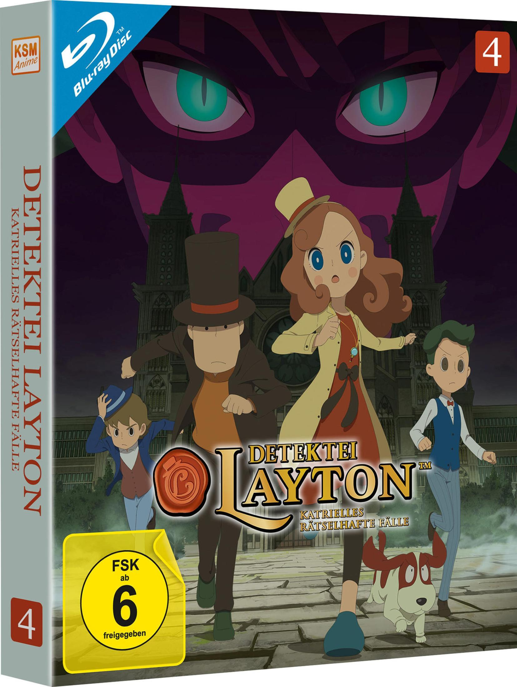 Copertina Blu-ray anime con personaggi, cane e un grande occhio sullo sfondo.