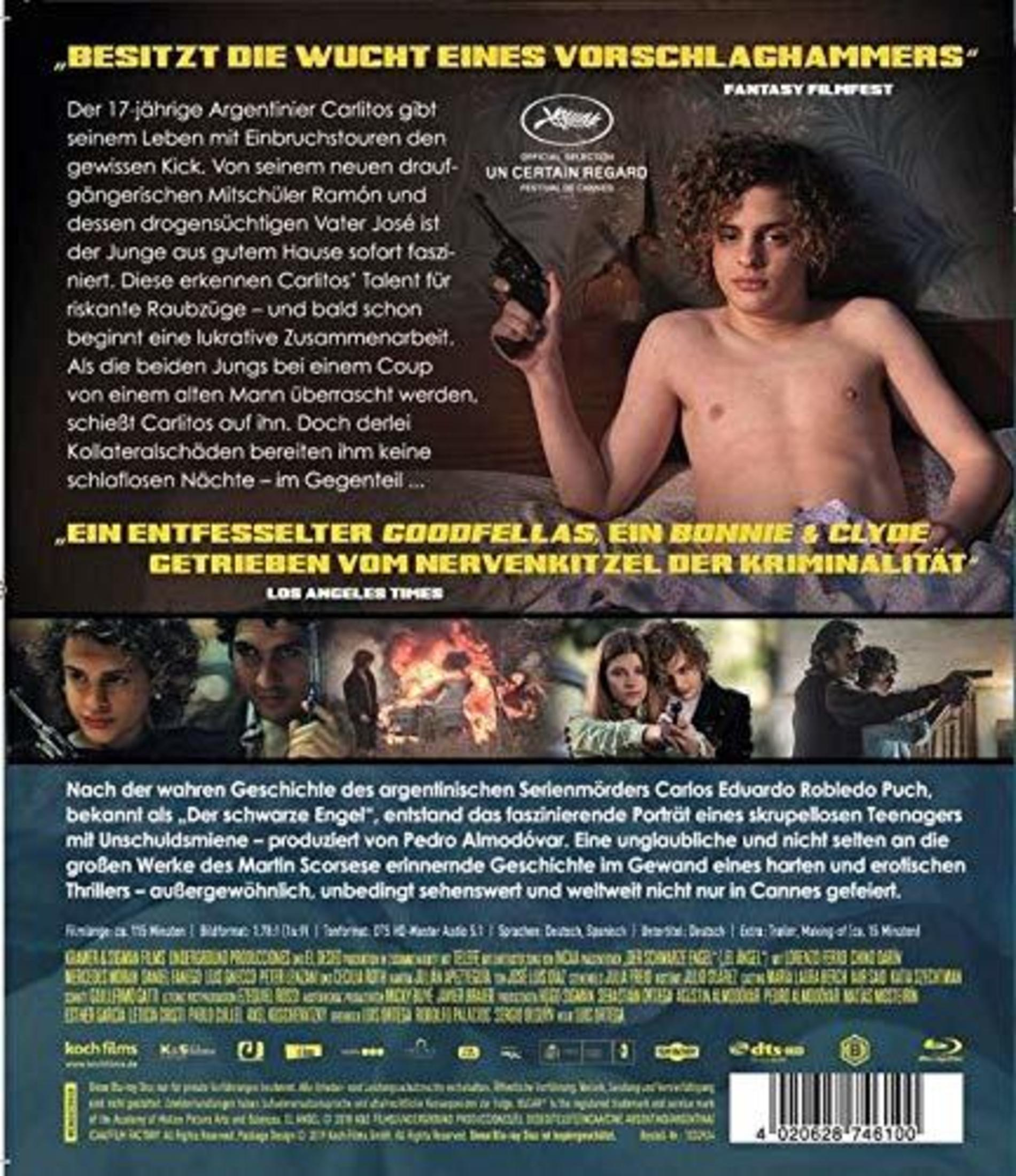 Poster del film con un giovane a torso nudo che tiene una pistola. Testo in tedesco.