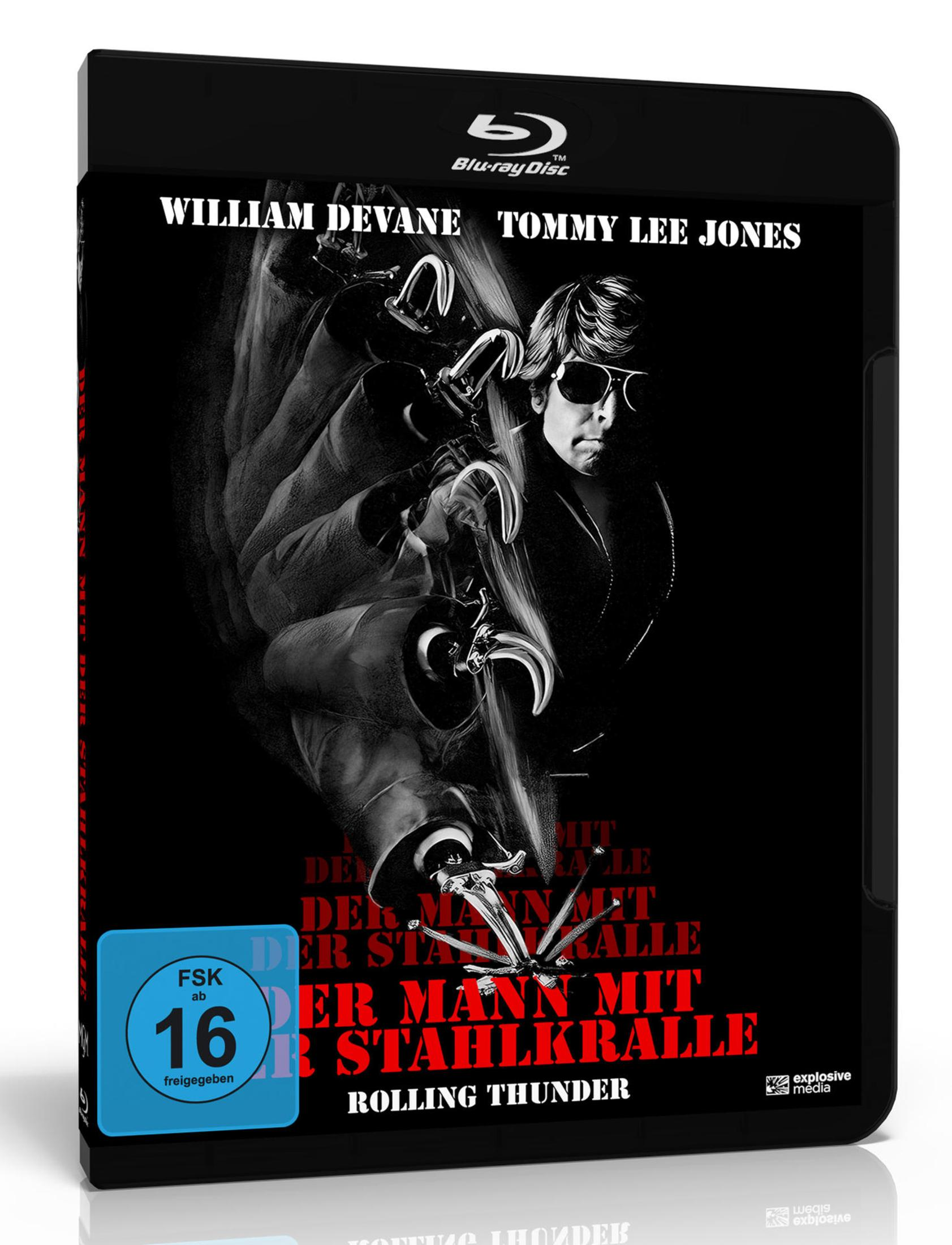 Copertina Blu-ray: L'uomo dall'artiglio d'acciaio, FSK 16, William Devane, Tommy Lee Jones.