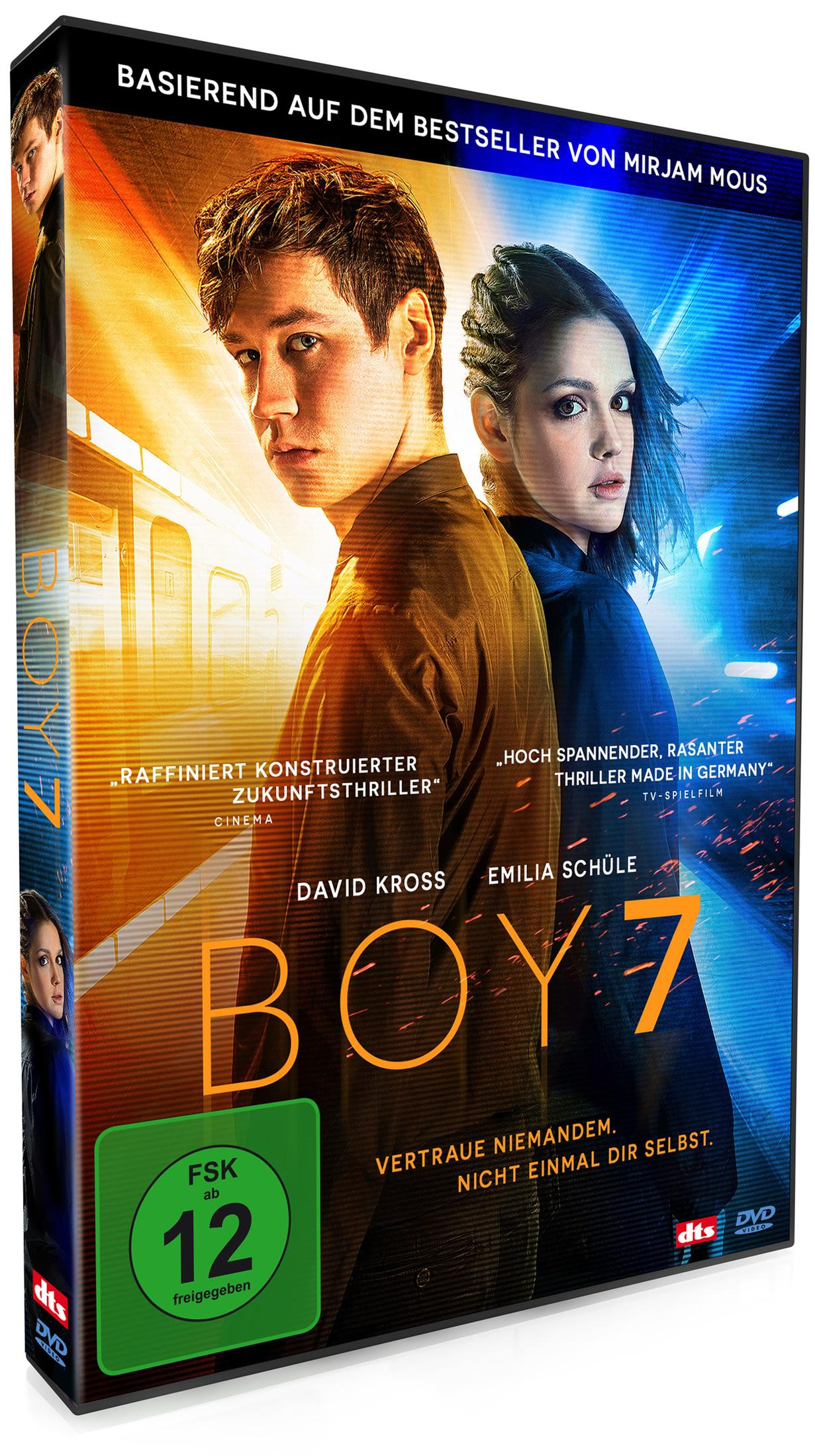Copertina DVD di "Boy 7" con David Kross ed Emilia Schüle.