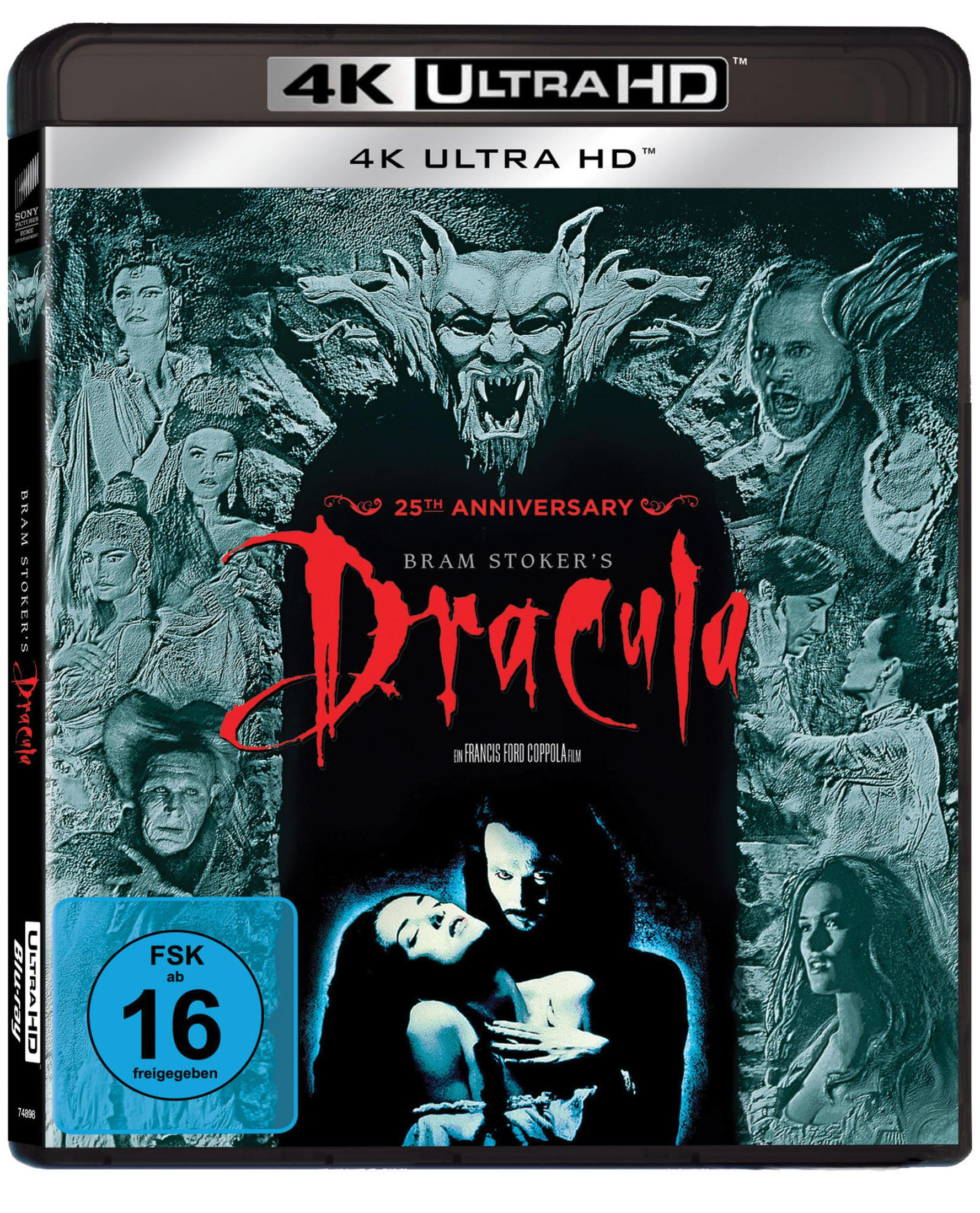 Copertina 4K UHD di Dracula con cast, sigillo FSK 16 e titolo del film.